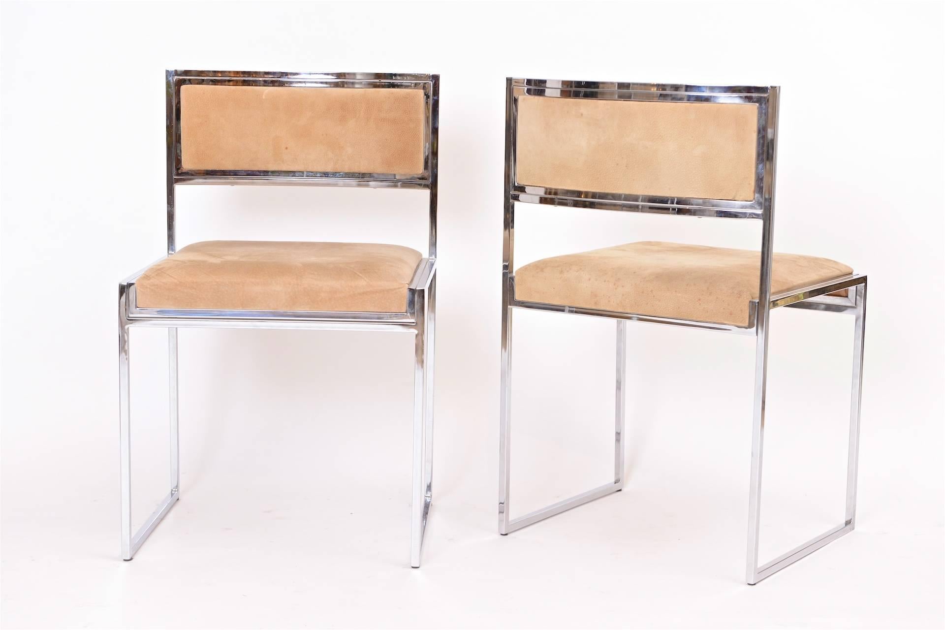 Italian Set of four Willy Rizzo Chairs