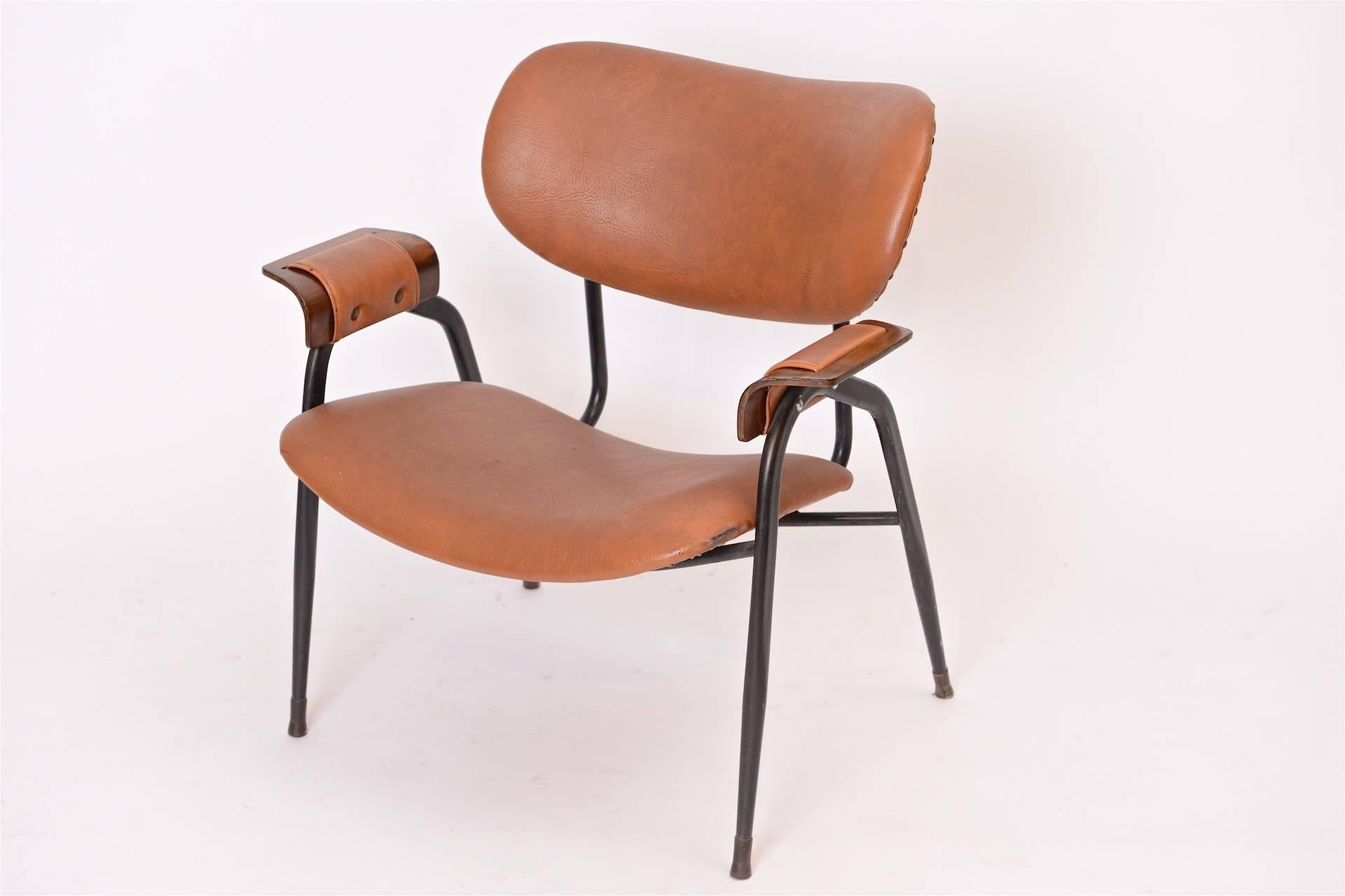 Mid-Century Modern Pair of Gastone Rinaldi for RIMA Chairs, circa 1950