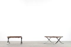 Very Rare Pair Mies van der Rohe Barcelona Stool Table for Knoll International