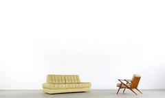 De Sede DS 85 Daybed 1965 Folding Bed, Leather Light Caramel Vintage