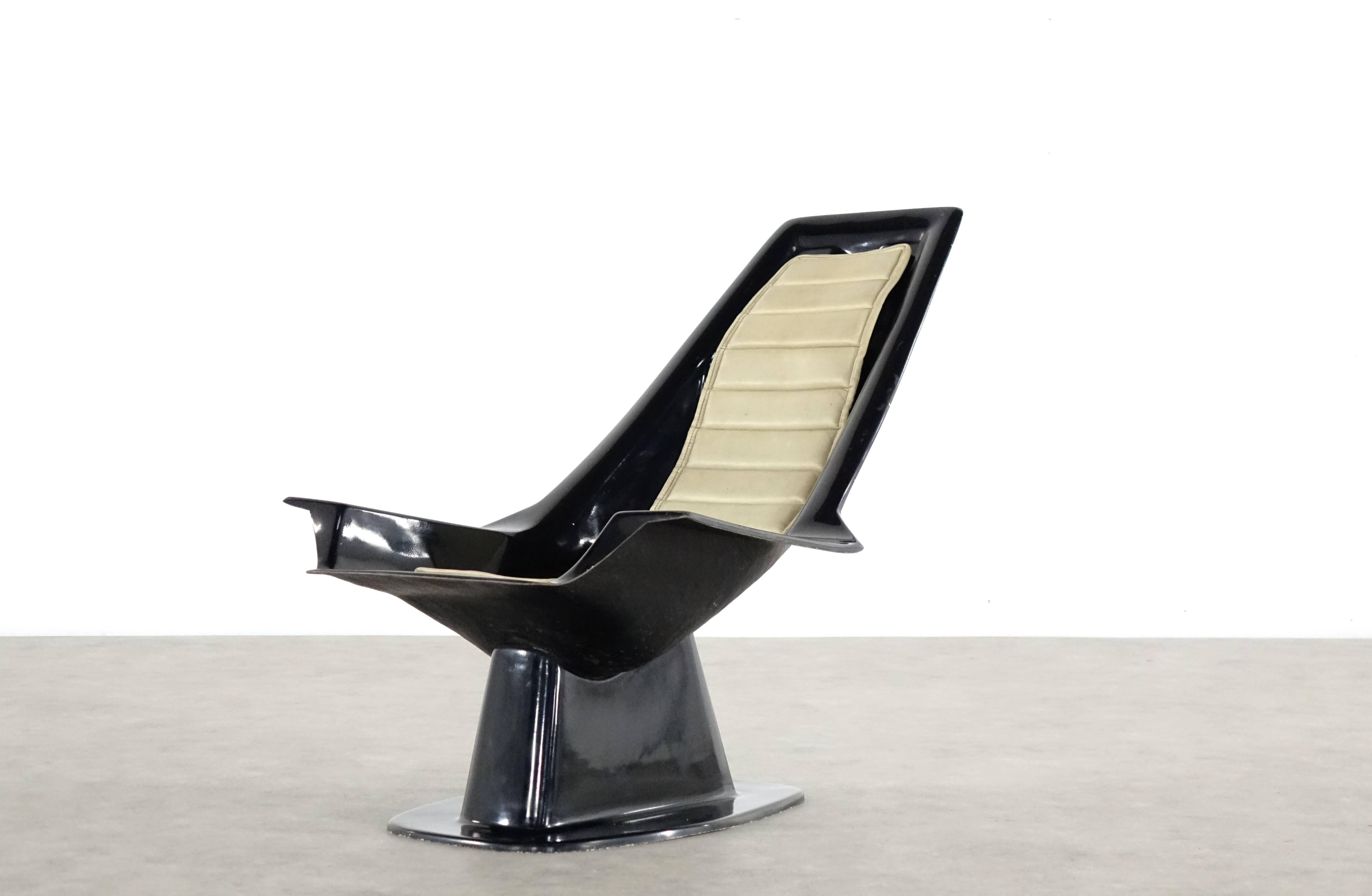 Mid-Century Modern Charles Zublena 1968:: Chaise longue de piscine:: Edition Les Plastiques De Bourgogne