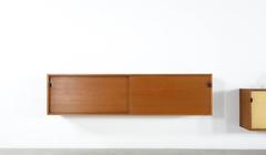 Florence Knoll 1952 Teak Wall-Mounted Sideboard Knoll International