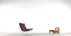 COR Sinus Easychair Lounge Chair, 1976 by Reinhold Adolf in Chocolate Leather