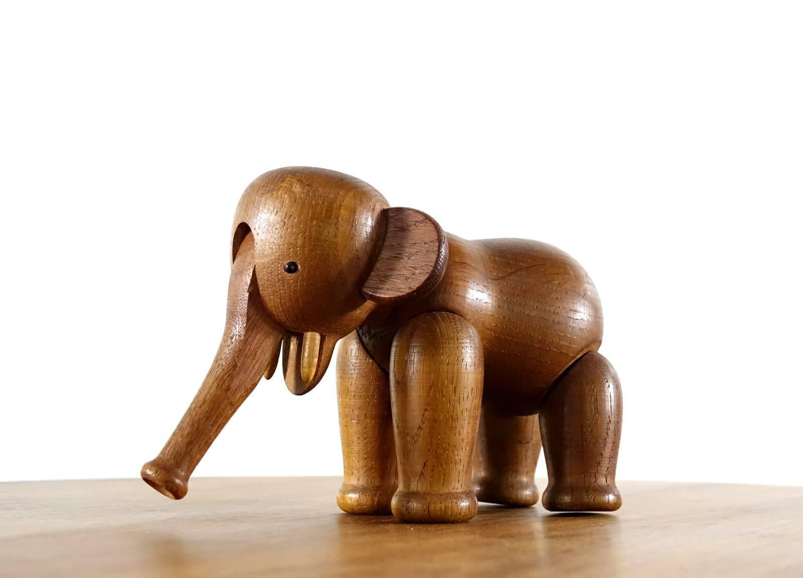 Mid-Century Modern Early Kay Bojesen Oak Elephant from Denmark