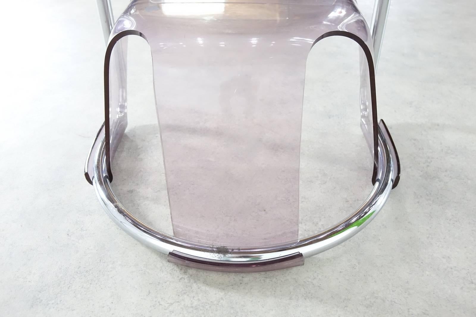 Fabio Lenci Lucite Desk Chair by Formes Nouvelles, Paris 1