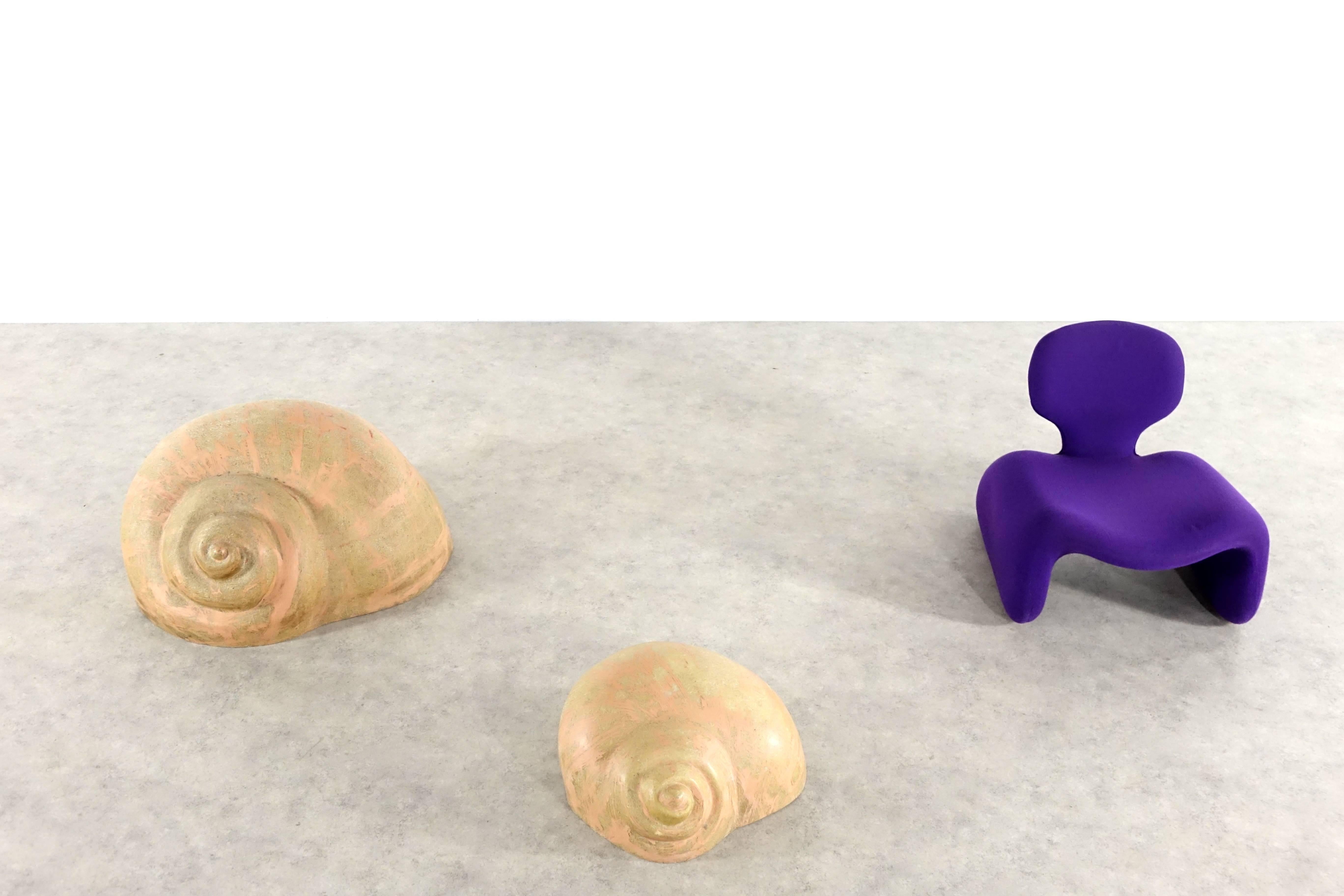 Pair of Pop Art Sergio Camilli Snail or Chiocciolona for Bieffeplast For Sale 2