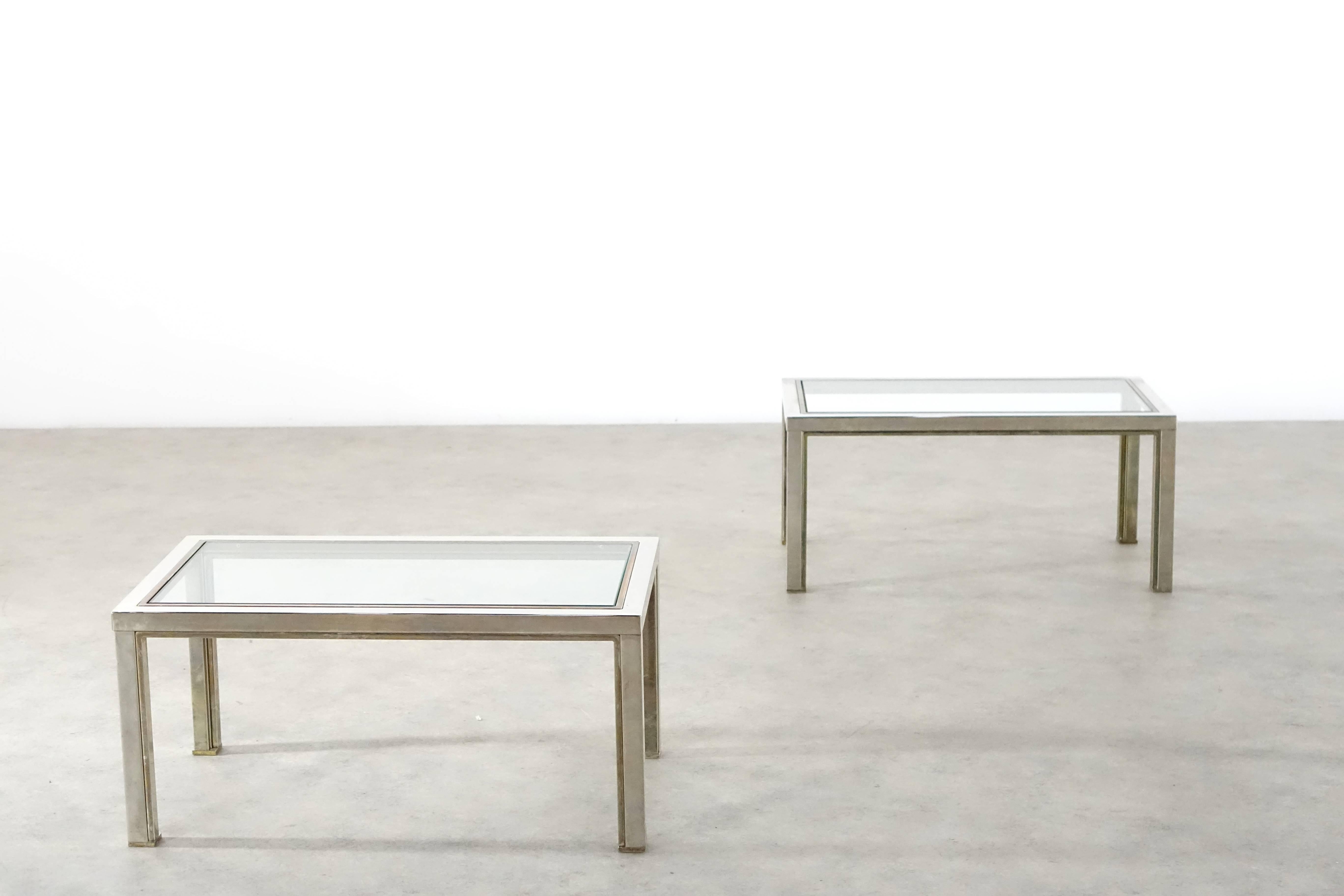 Bicolor Romeo Rega Coffee Table and Side Tables, France im Zustand „Gut“ in Munster, NRW