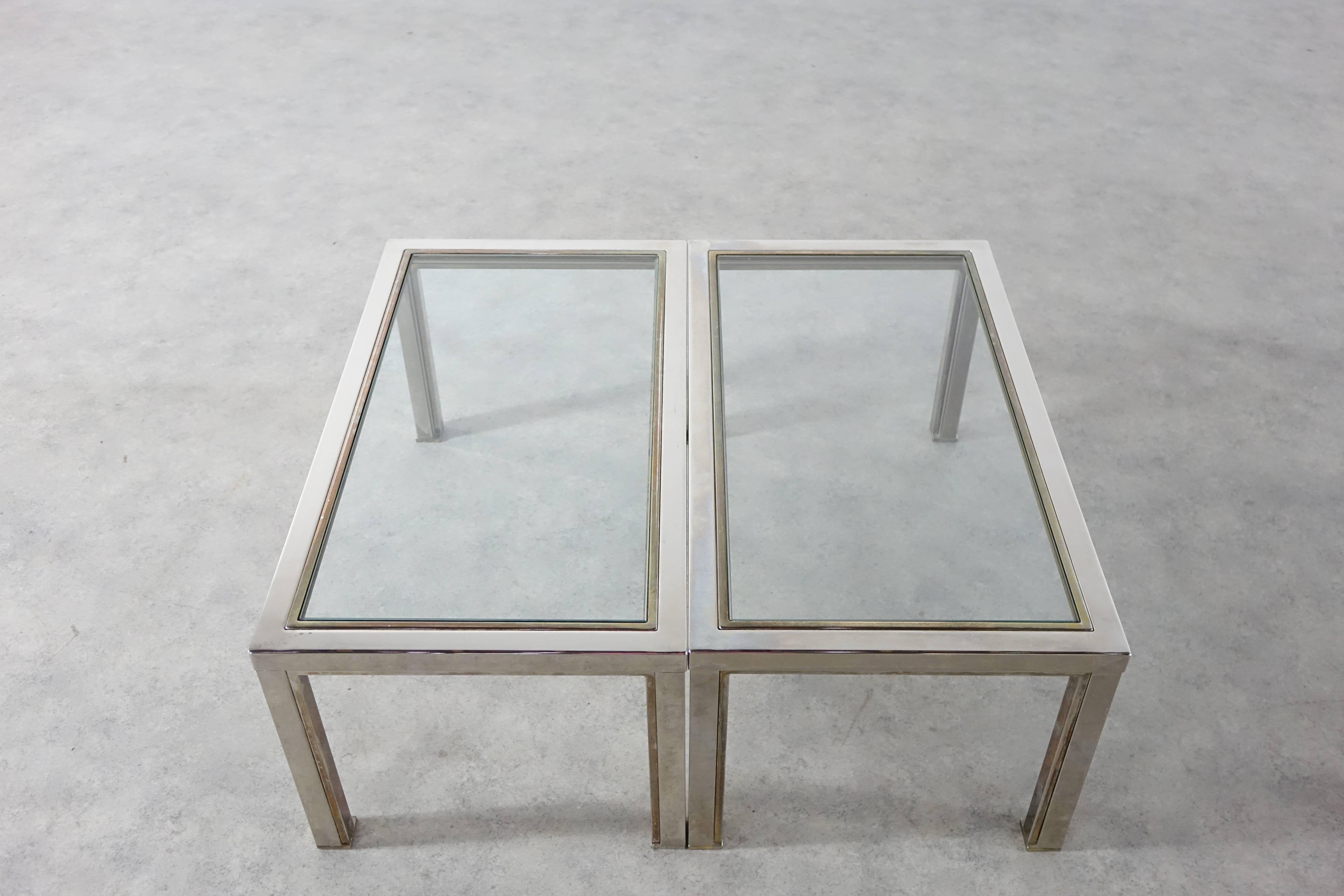 Bicolor Romeo Rega Coffee Table and Side Tables, France 4