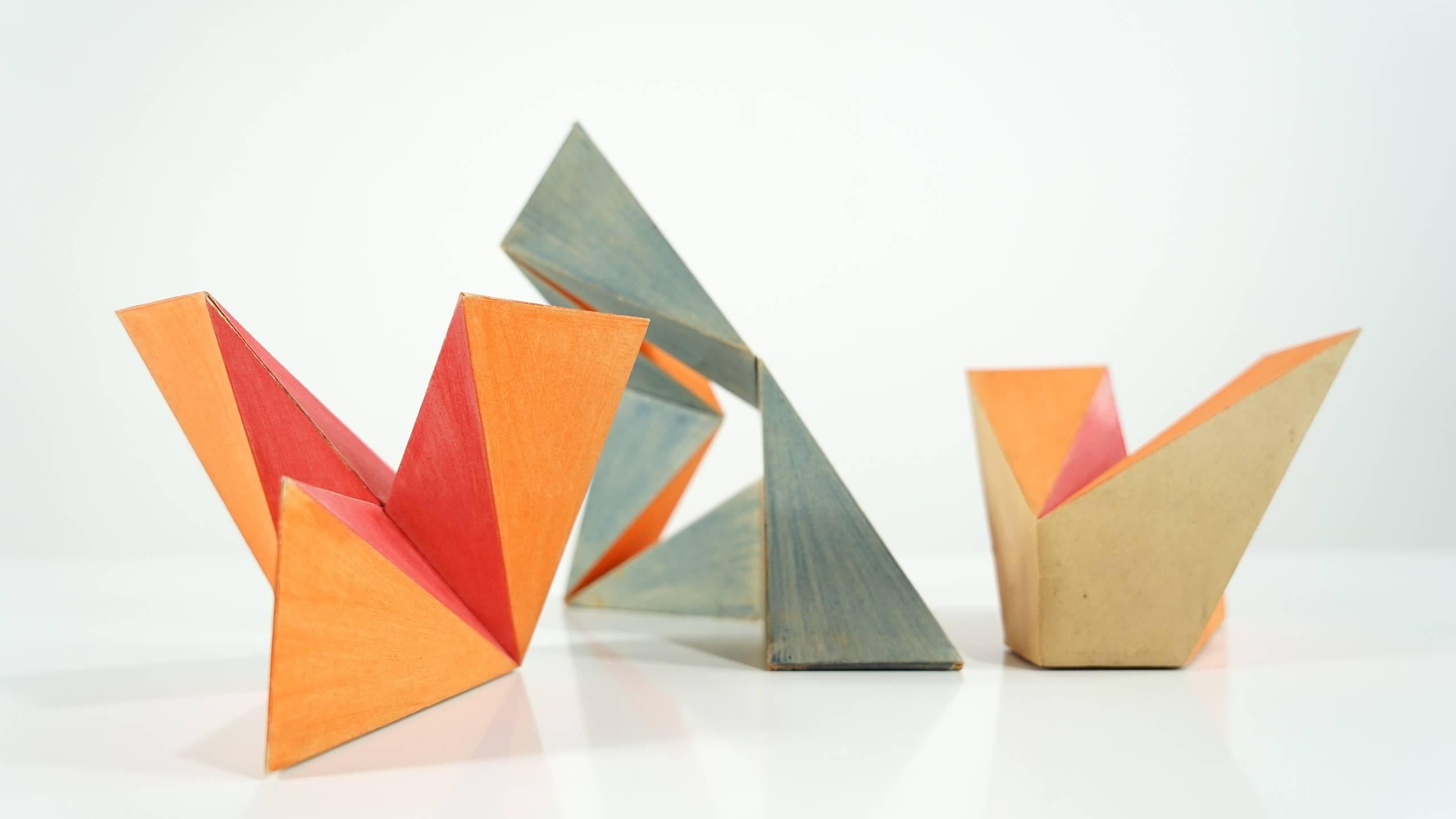 Cubo invertibile firmato, colorato e fatto a mano da Paul Schatz, 1898-1979 in vendita 3