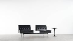 Eero Saarinen Schwarzer Marmor:: Tulip Beistelltisch:: Knoll International 1958