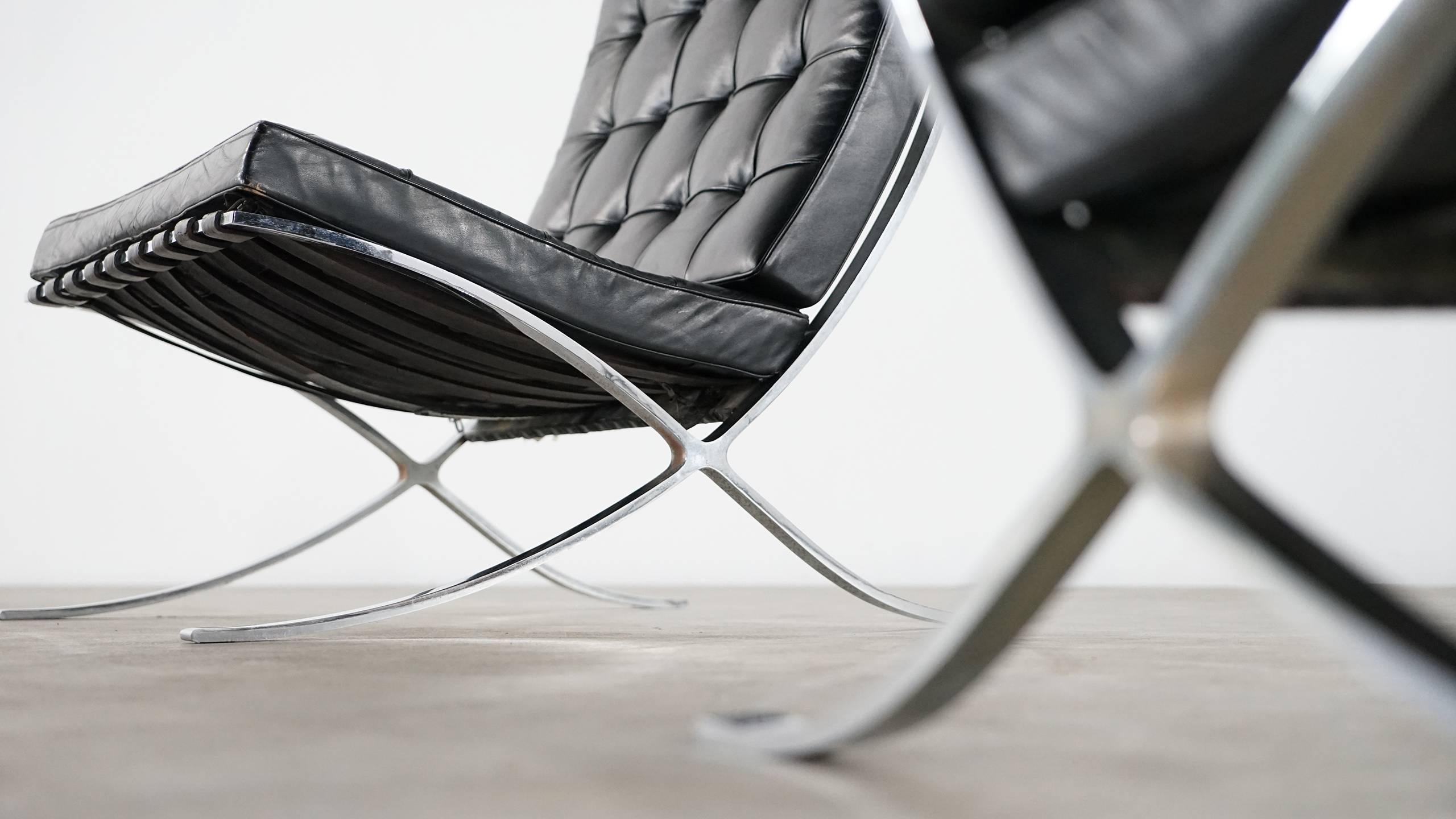 Bauhaus Mies van der Rohe Barcelona Chair by Knoll International, Edition 1955