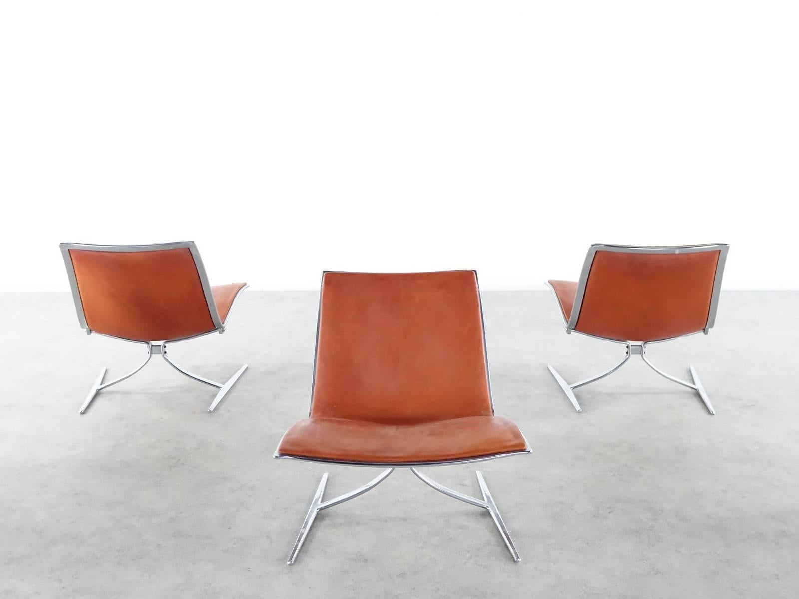 Mid-Century Modern Kill International 5 Skater Model FK 710 Lounge Chairs Design Fabricius Kastholm