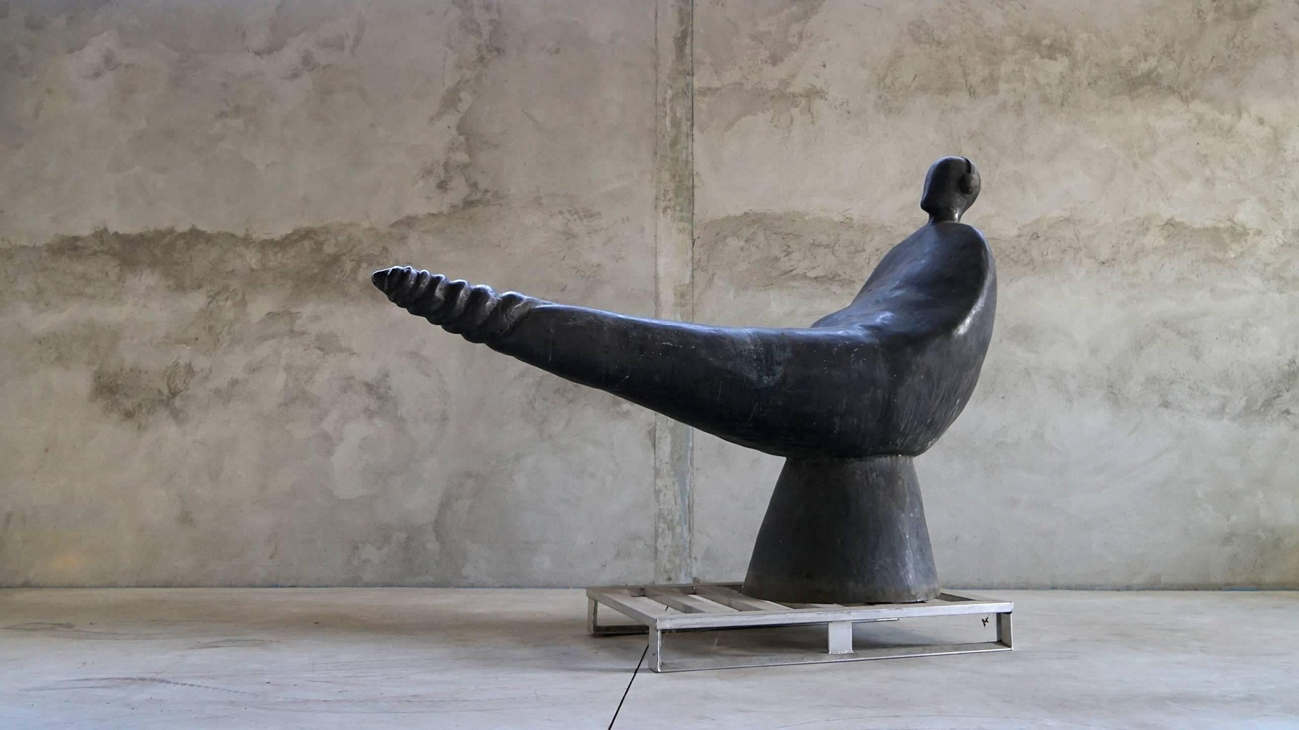 Mid-Century Modern Giant Bronze Sculpture, circa 1960, Cologne Germany, 