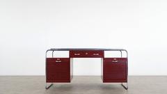 Mauser RD3 Desk, Rundform Bauhaus, Steel Tube Chest