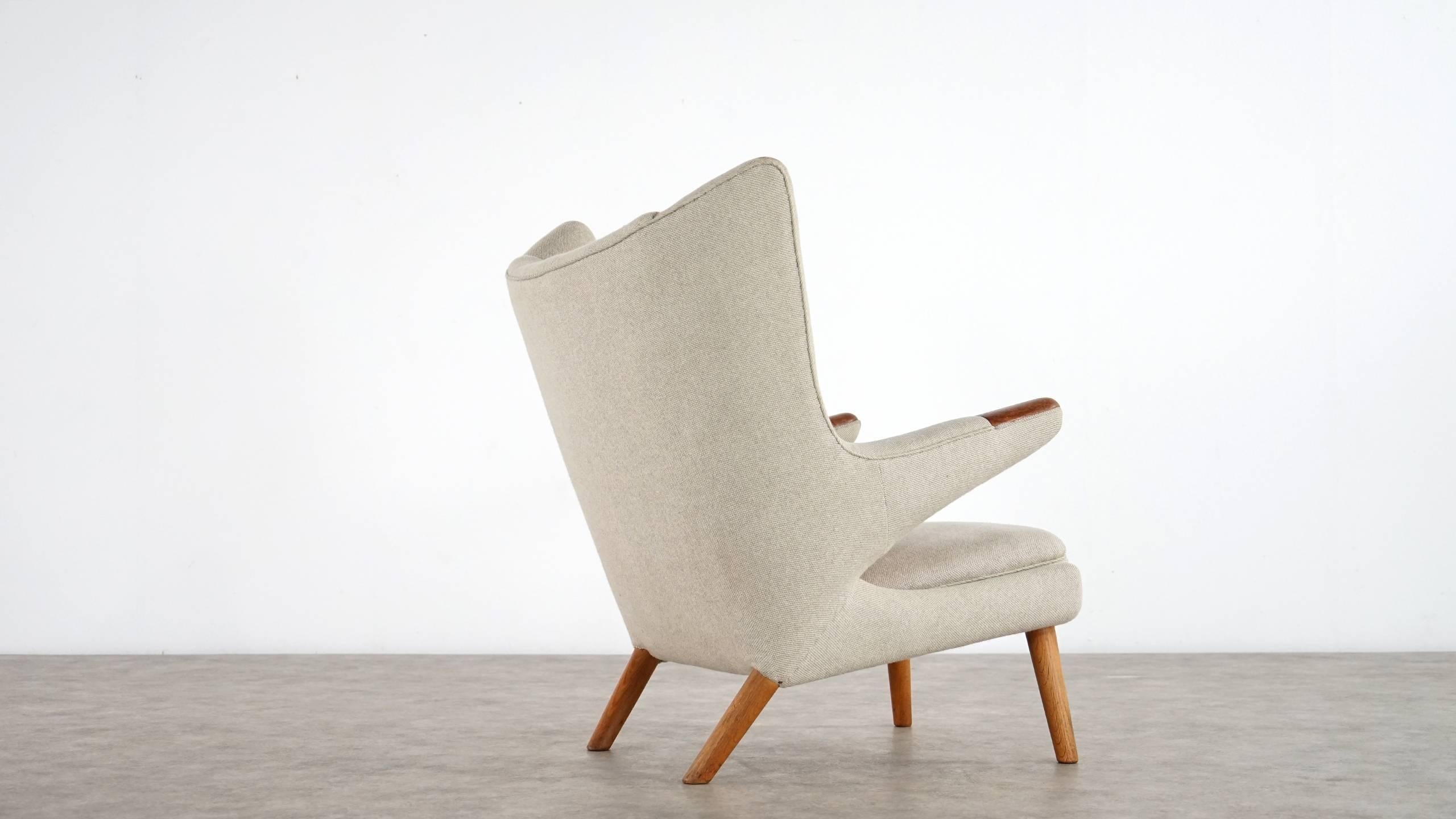 Danish Hans J. Wegner Papa Bear Easy Chair by AP Stolen Model AP90, 1951