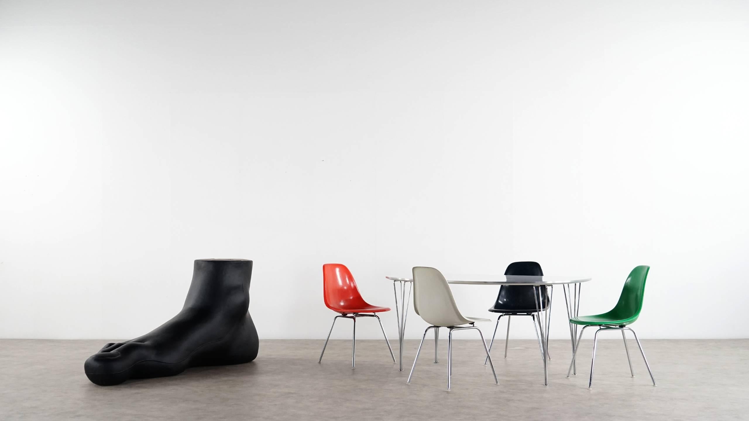 Charles Eames, Rare Set of Four Siede Chairs, Fehlbaum Prod, Vitra Etc 3