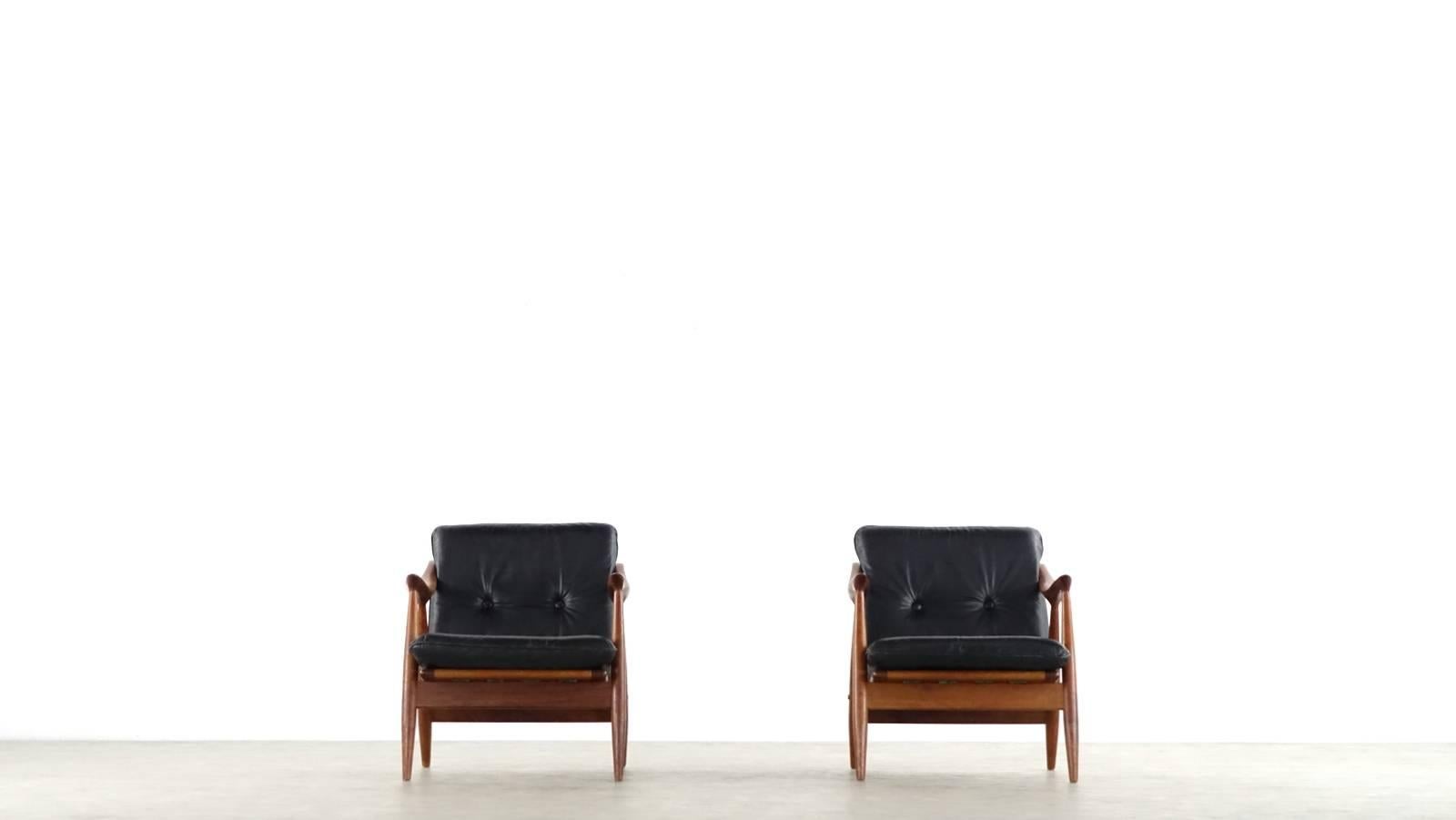 Pair Frederik Kayser Lounge Chair for Vatne Norway 1