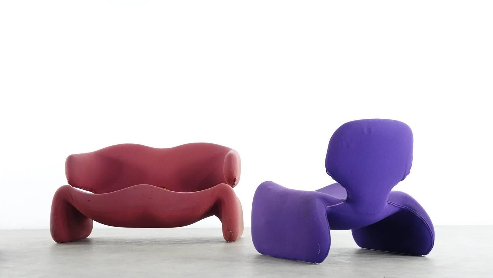 French Airborne Djinn Seating Group Design Olivier Mourgue Stanley Kubrick Odysse, 2001