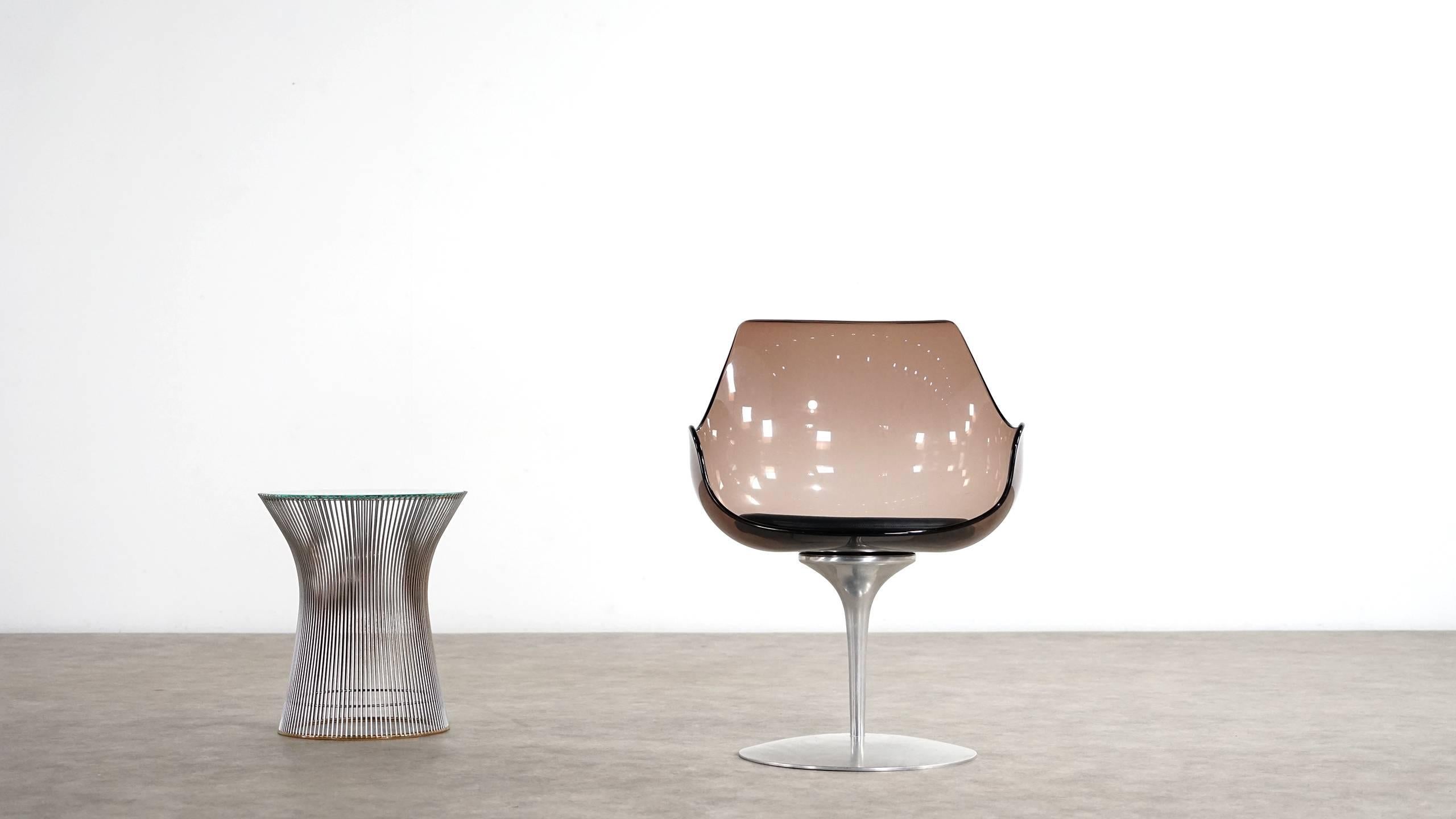 Champagner-Stuhl von Erwin & Estelle Laverne:: 1962 für Formes Nouvelles (Aluminium)