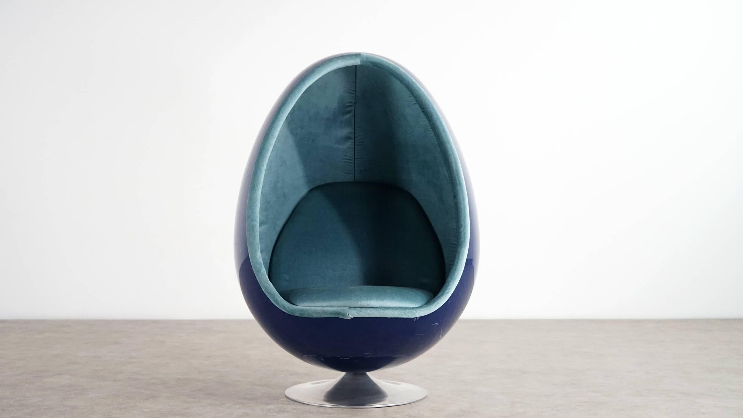 Thor Larsen, Ovalia Egg Chair Original, 1968 by for Torlan Staffanstorp, Sweden In Good Condition In Munster, NRW