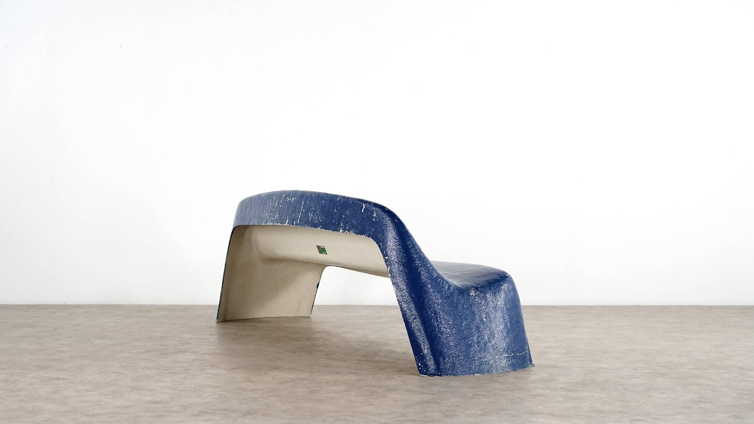 Fiberglass Walter Papst, Bench 1967 for Wilkhahn, Germany 