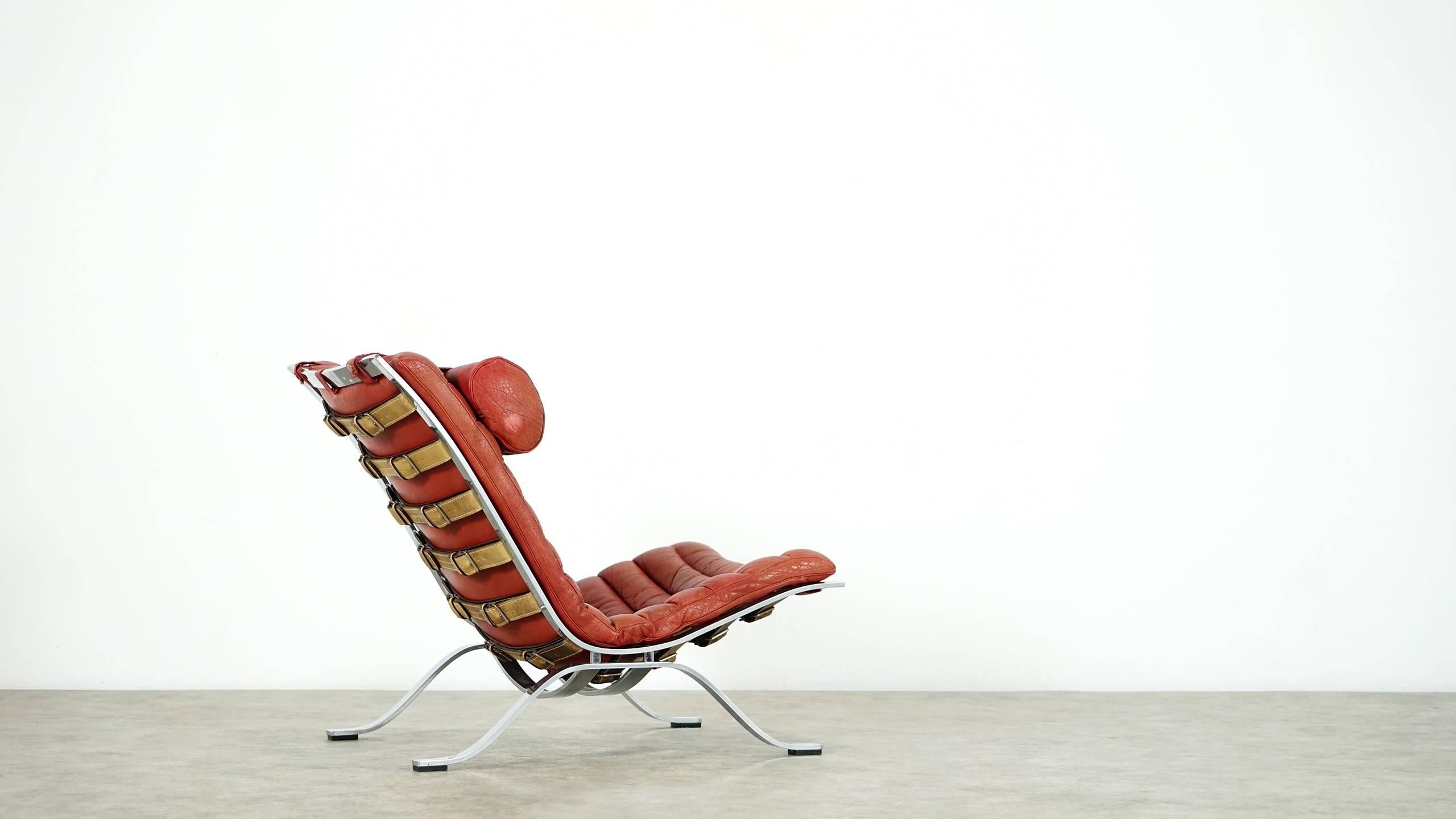 Arne Norell, Ari Lounge Chair and Ottoman, 1966 or Norell Möbel, Aneby Sweden 1