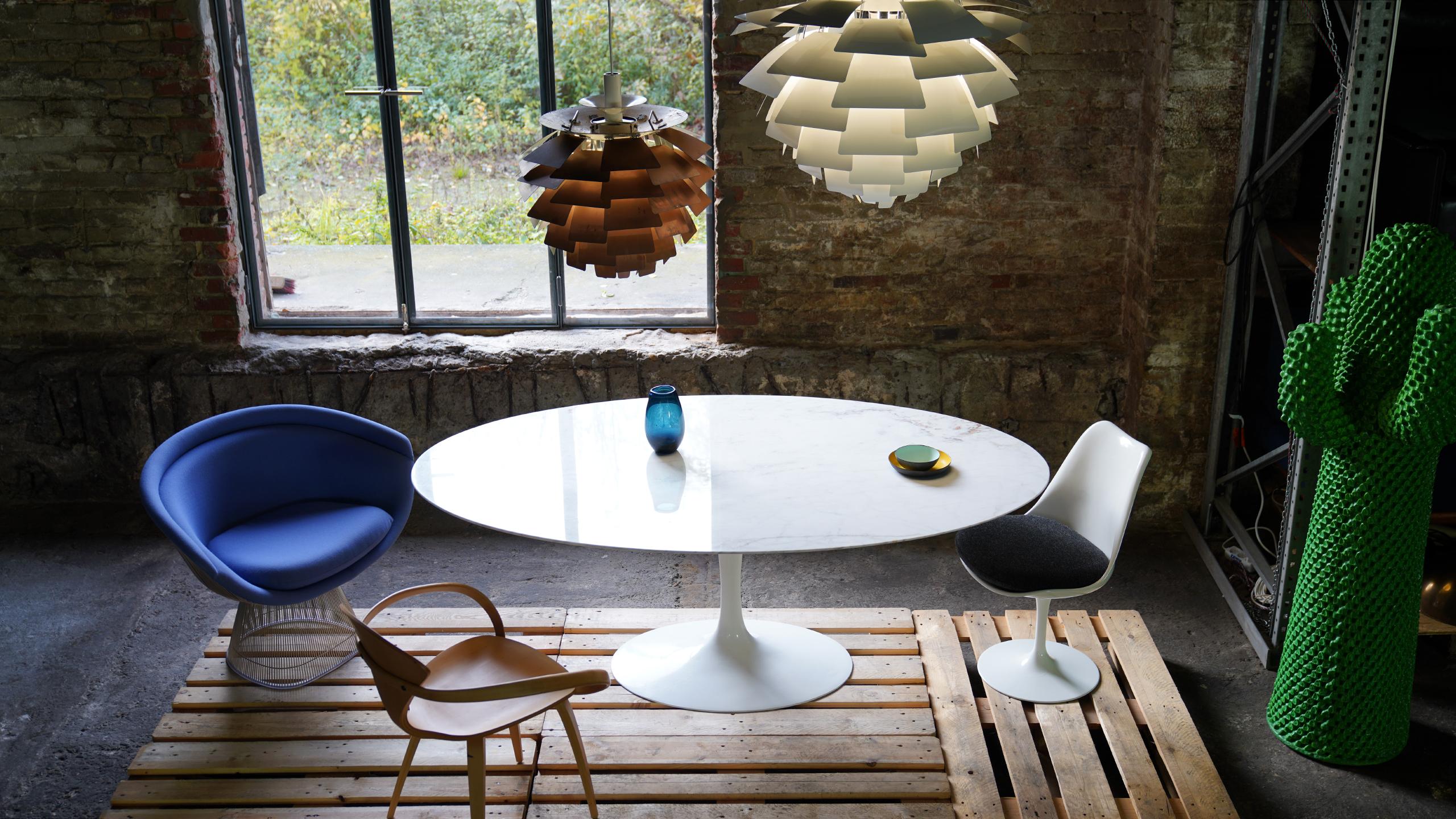 Eero Saarinen, Oval Marble Dining Table, 1955 for Knoll International 11