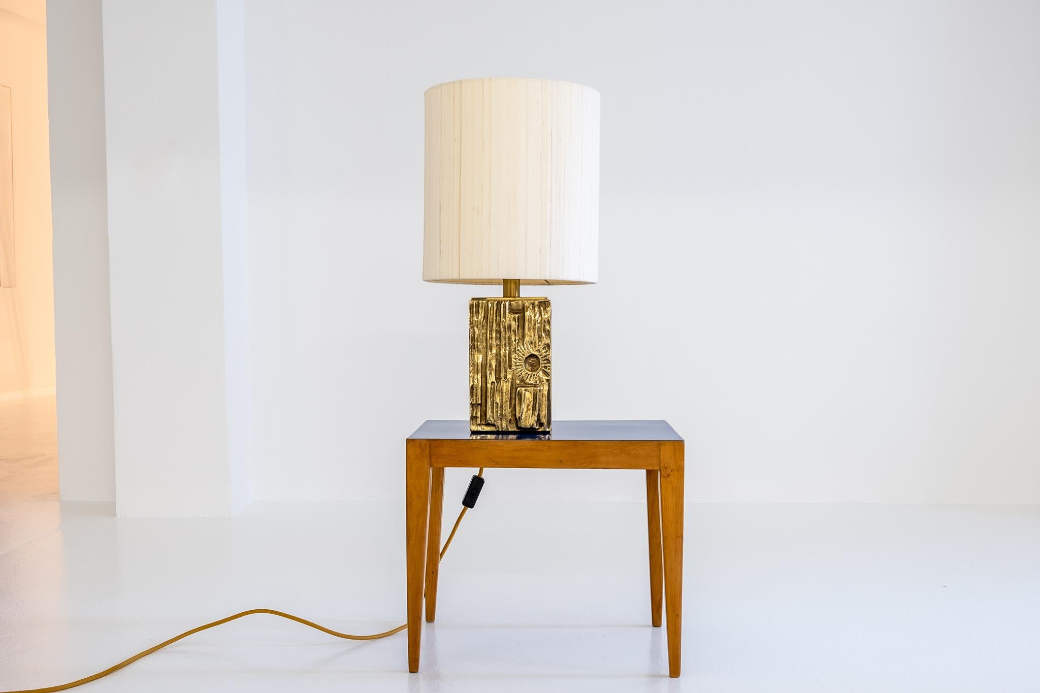 Brass Table Lamp Attributet to Luciano Frigerio by Frigerio Di Diseo, Italy In Good Condition In Munster, NRW