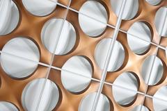 Oyster Copper Light Sculpture, 1968, Staff, Germany, D. Witte and R. Krüger