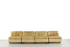 Mario Bellini Seating Group for C&B Italia, Cognac Leather Fiberlite, 1976