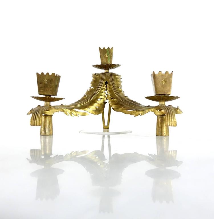 Pair of Unique Candlesticks with Expressive Design For Sale at 1stDibs