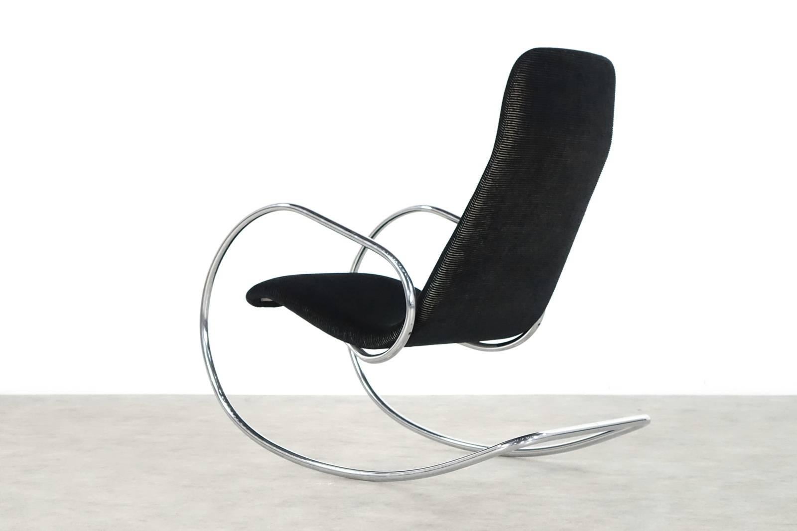 Mid-Century Modern Prof. Ulrich Bohme Rocking Chair for Thonet S 826