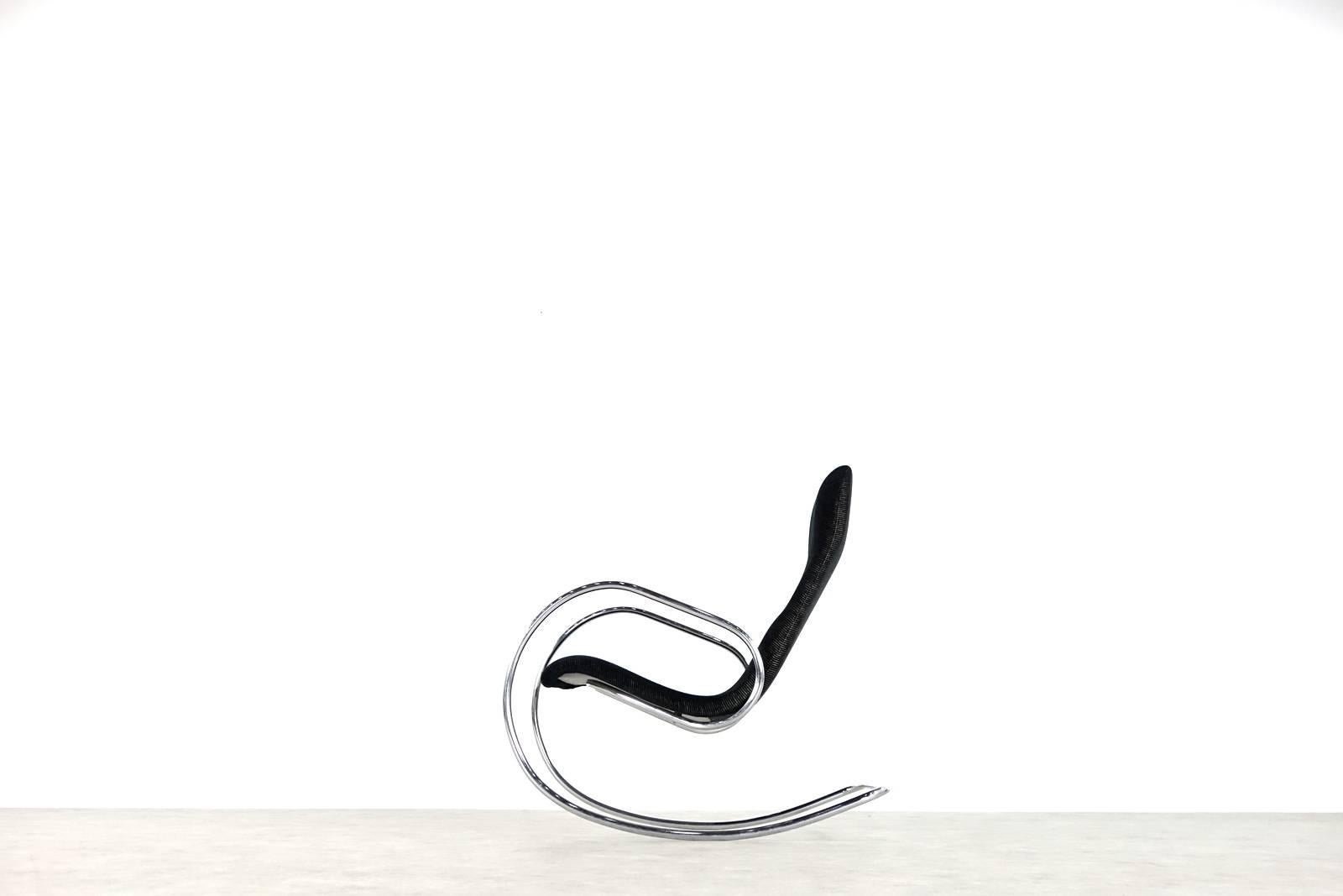 German Prof. Ulrich Bohme Rocking Chair for Thonet S 826