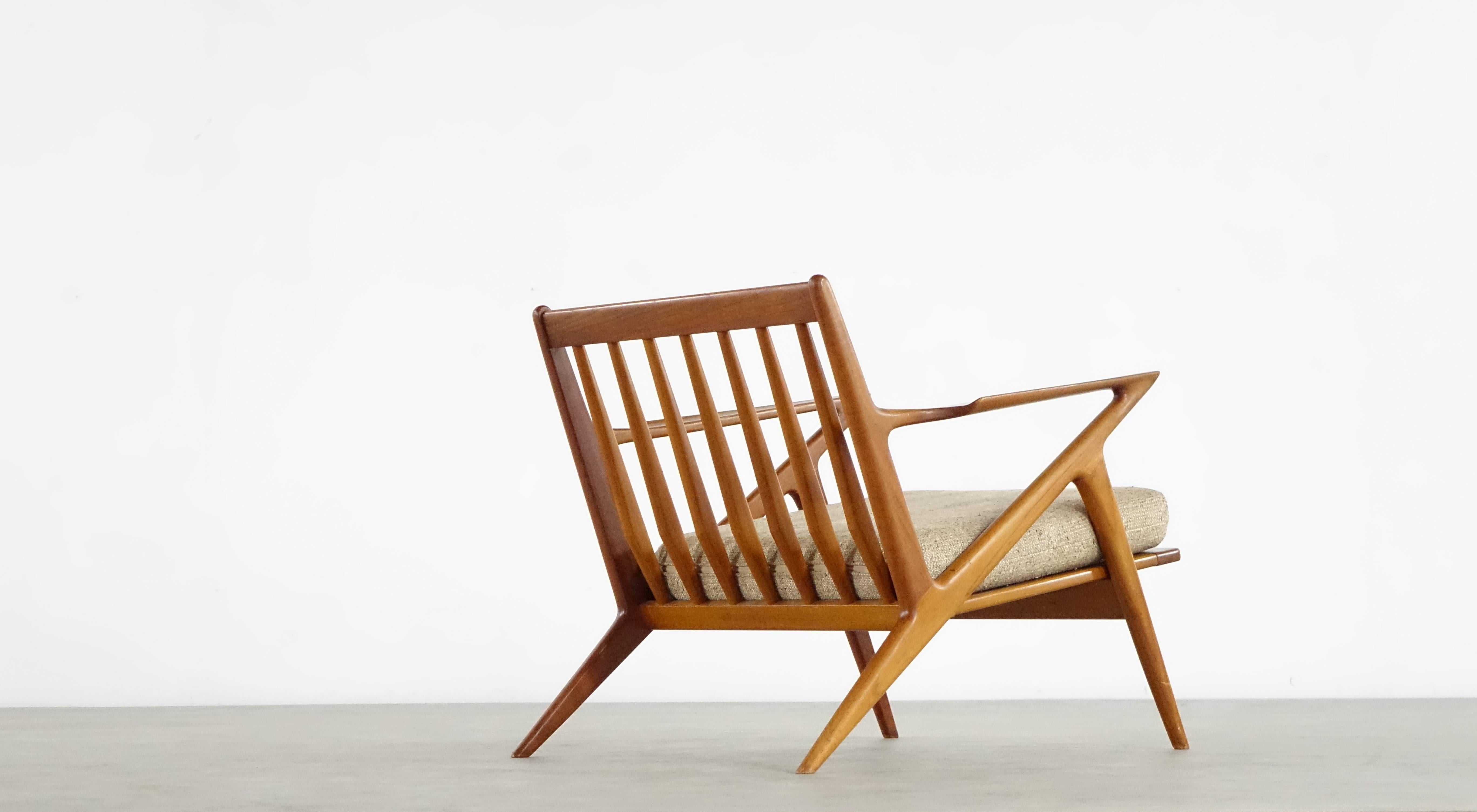 Danish Poul Thorsbjerg Jensen, Z Easy Lounge Chair Teak by Selig, Denmark Modern 1969