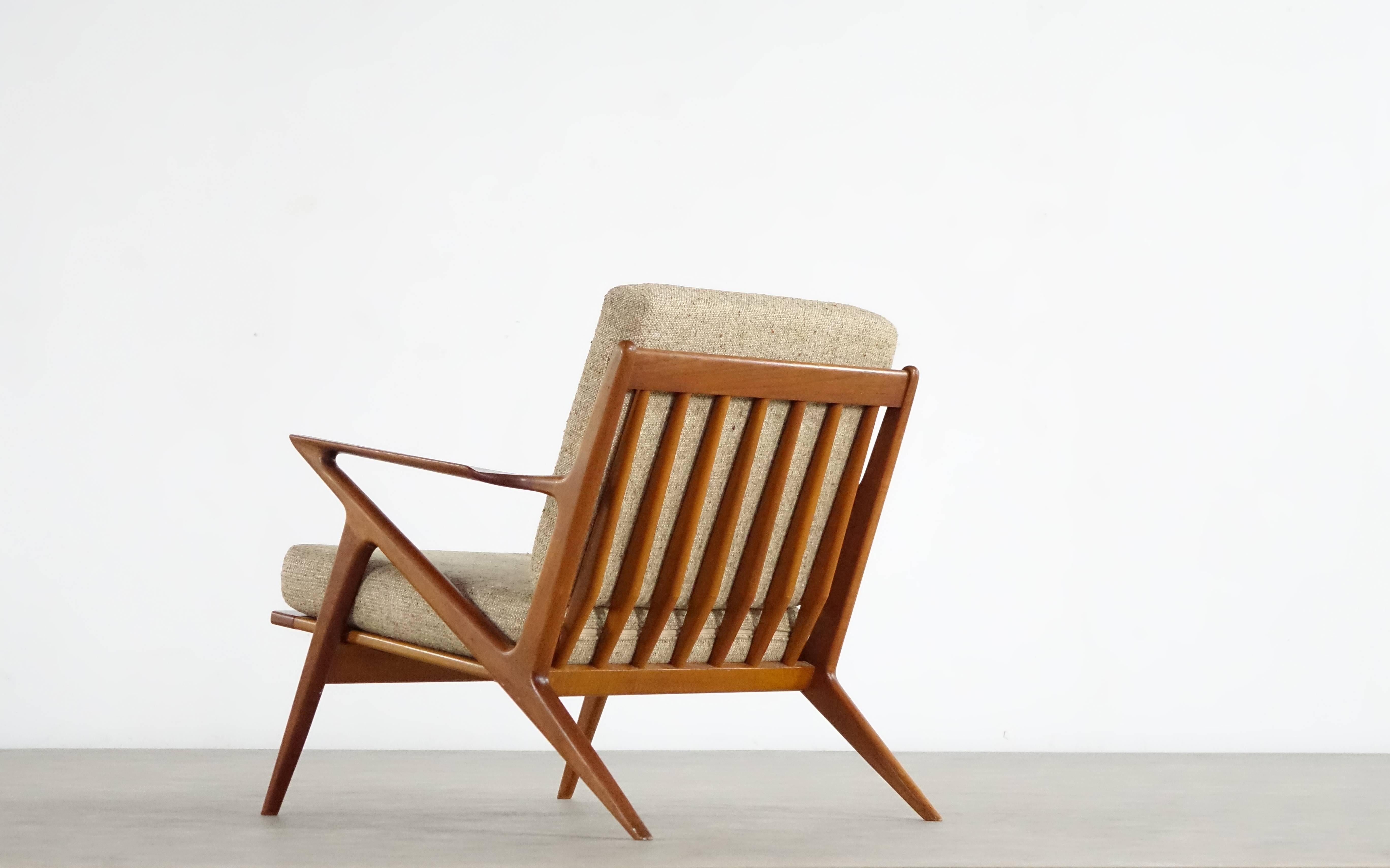 Poul Thorsbjerg Jensen, Z Easy Lounge Chair Teak by Selig, Denmark Modern 1969 4