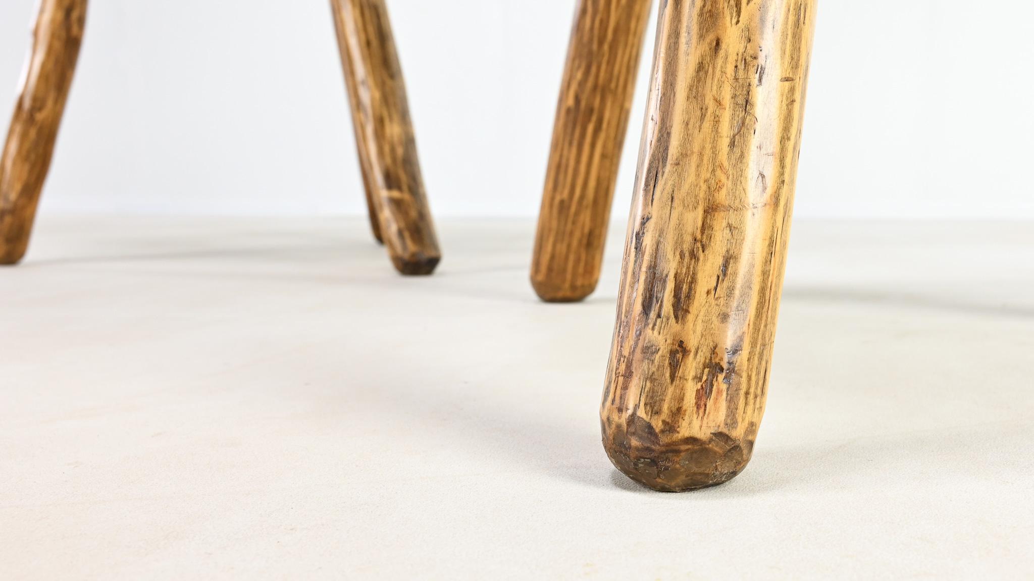 Primitive Tripod Cricket Table. France, C.1940. In Good Condition For Sale In Munster, NRW