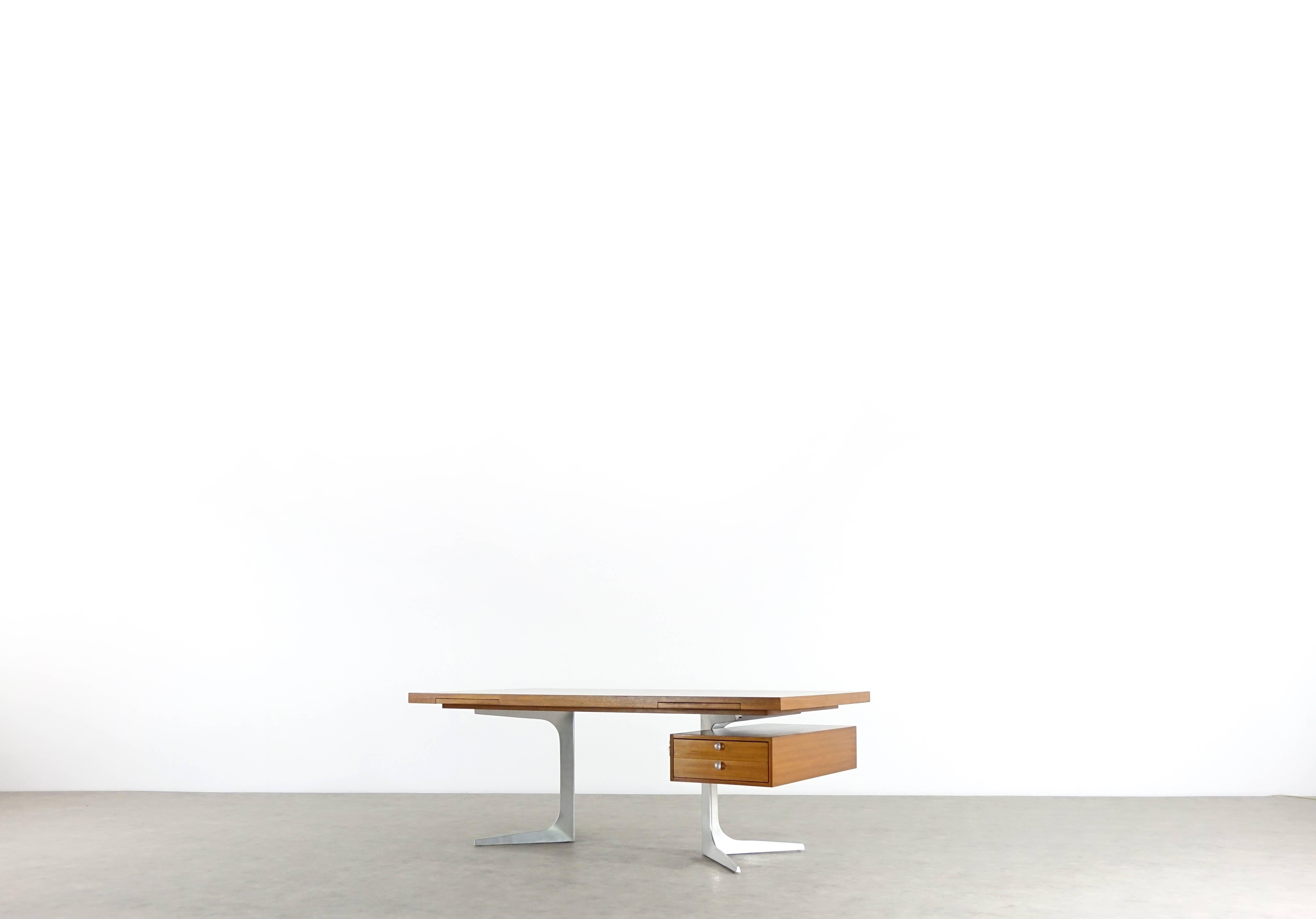 Herbert Hirche Executive Writing Desk Top Series by Christian Holzäpfel, 1967 In Excellent Condition In Munster, NRW