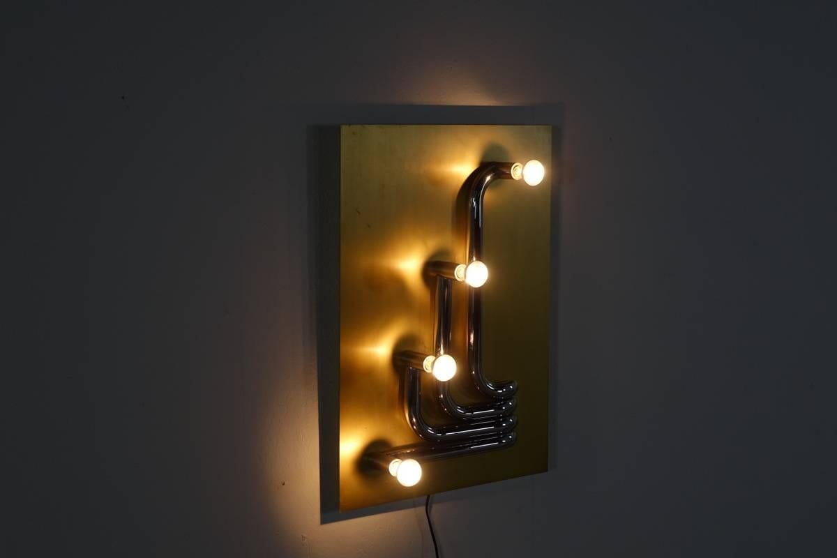 Sculptural Wall Lamp from the Seventies Attributed to Romeo Rega 1