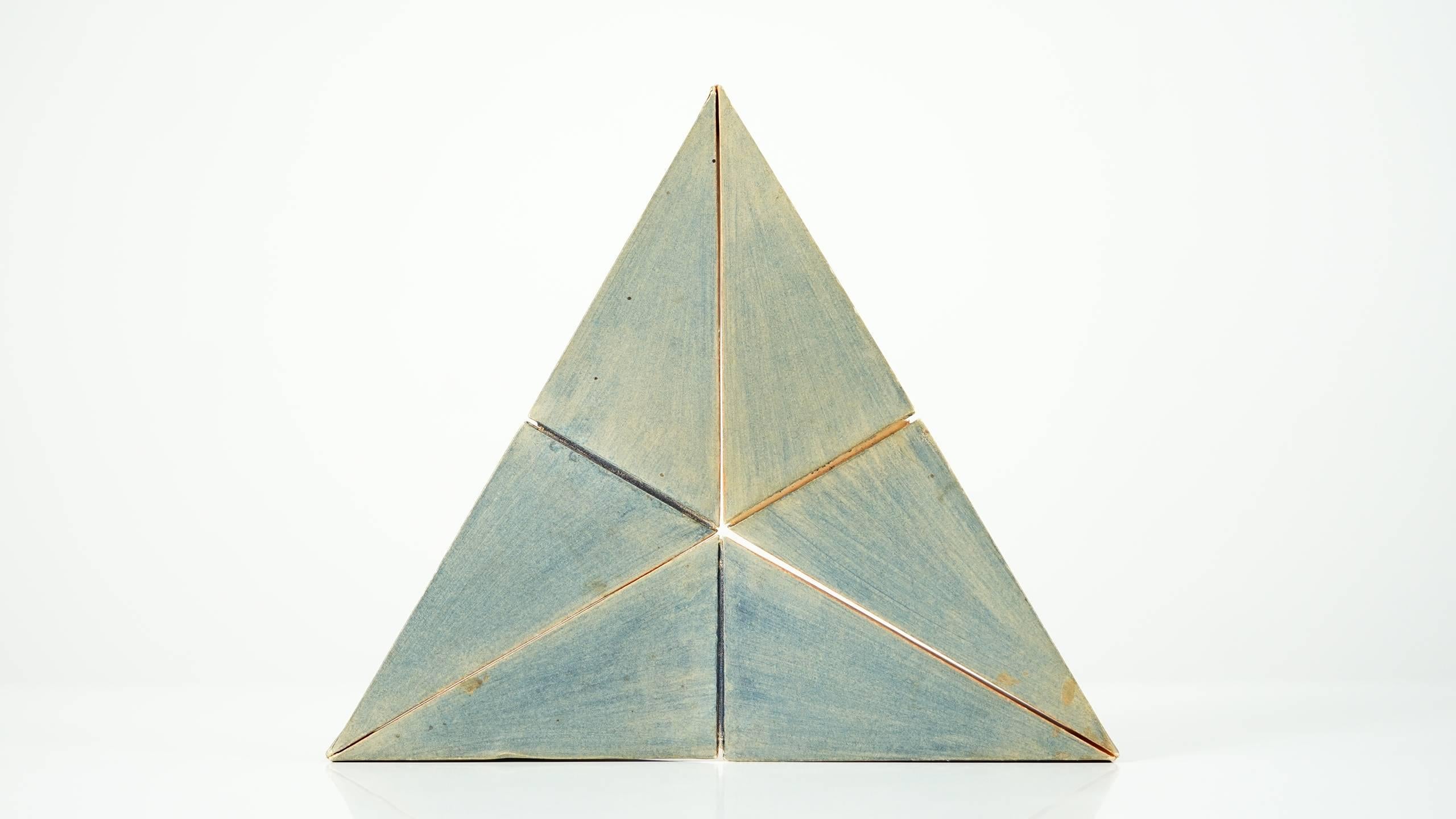 Carta Cubo invertibile firmato, colorato e fatto a mano da Paul Schatz, 1898-1979 in vendita