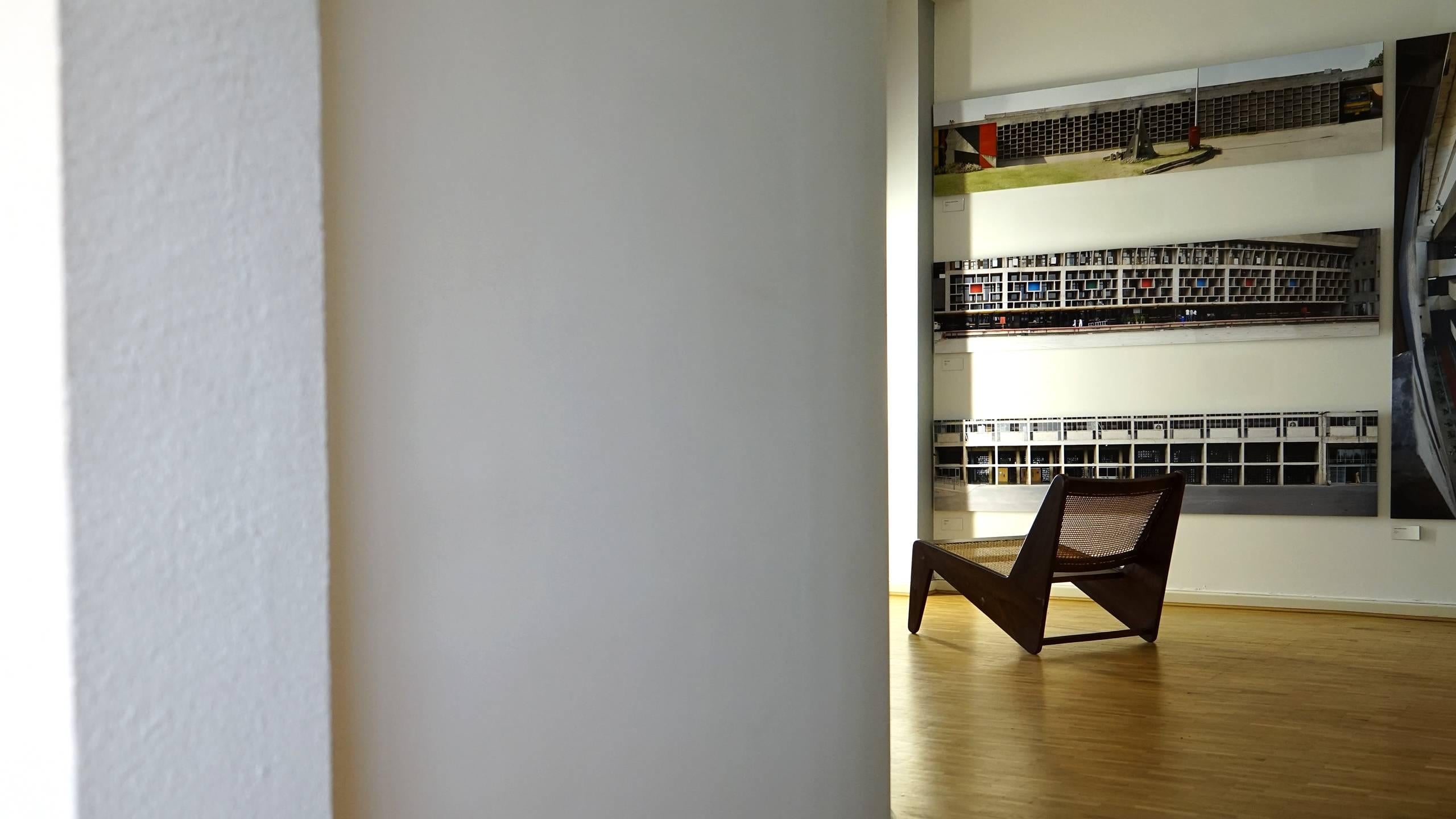 Mid-20th Century Pierre Jeanneret, Kangourou Lounge Chair in Sissoo Chandigarh, India, 1955