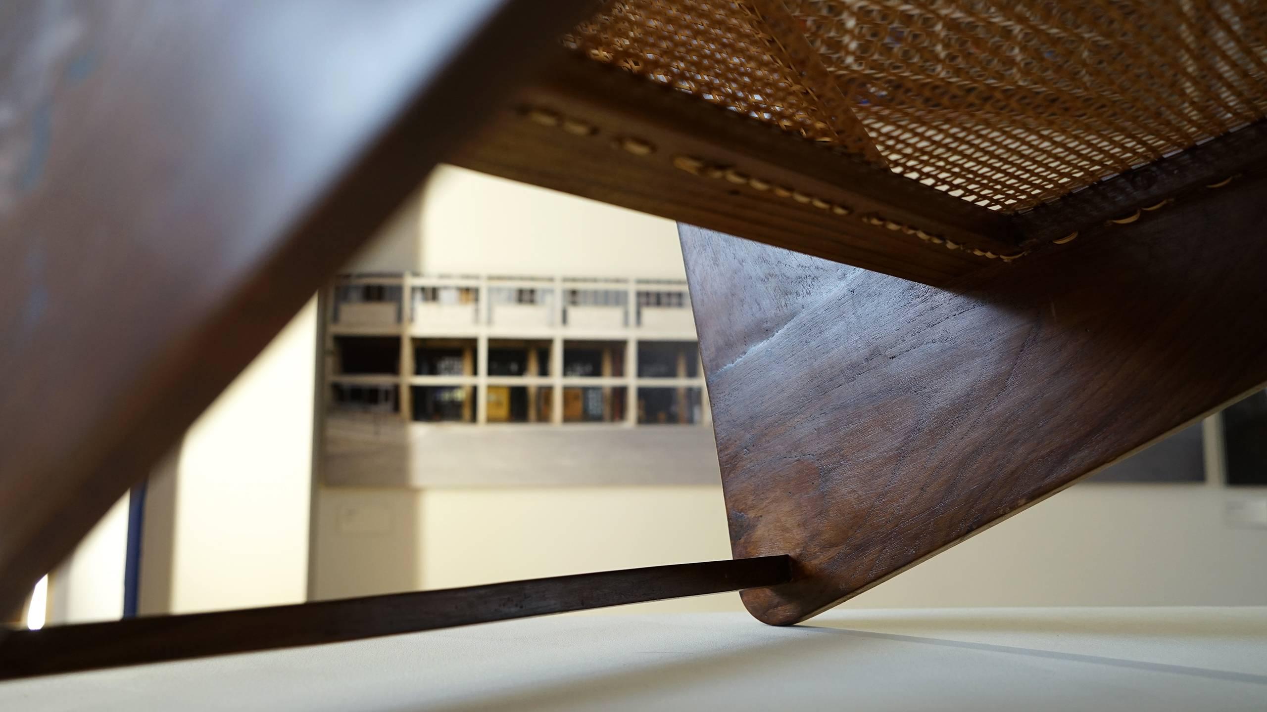 Mid-Century Modern Pierre Jeanneret, Kangourou Lounge Chair in Sissoo Chandigarh, India, 1955