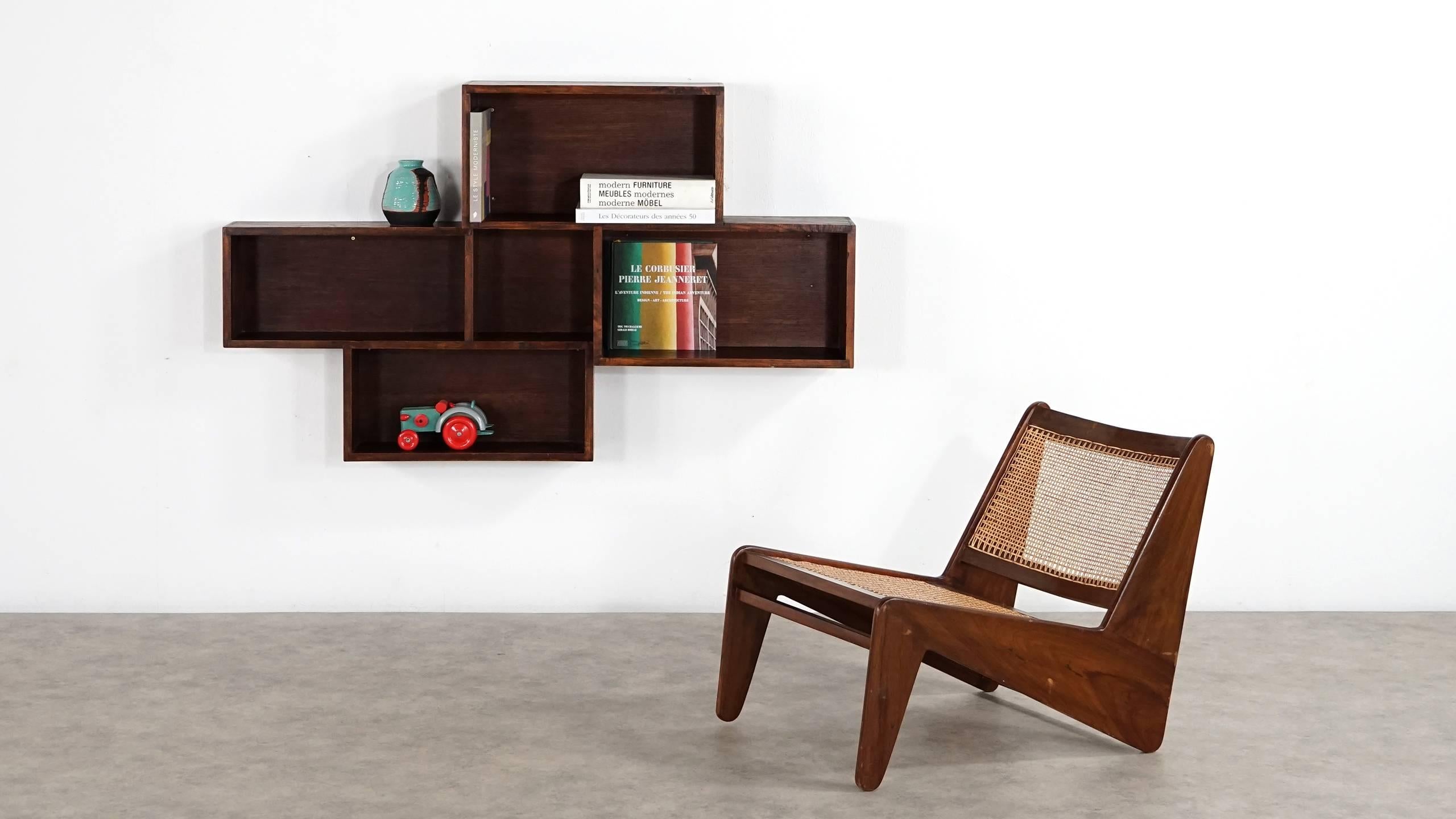 Pierre Jeanneret, Kangourou Lounge Chair in Sissoo Chandigarh, India, 1955 In Good Condition In Munster, NRW