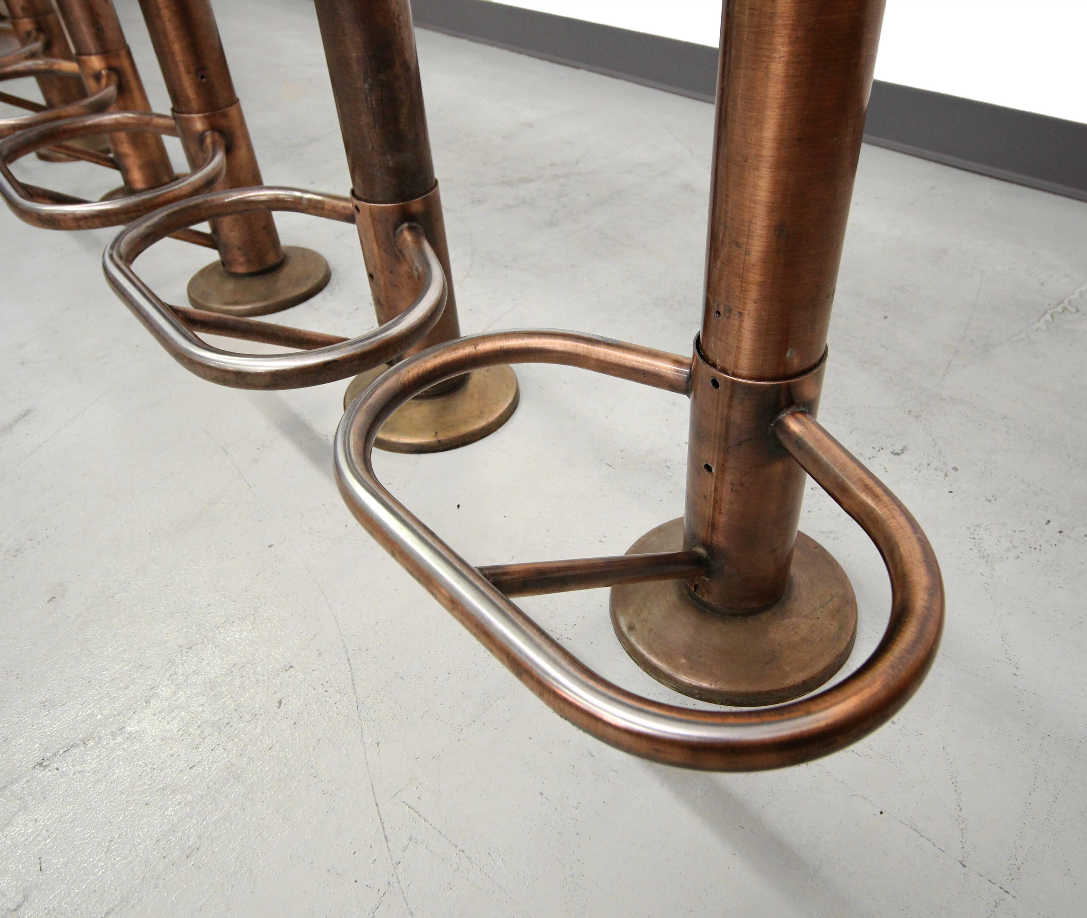 copper swivel bar stools