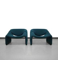 All Original Pair of F598 Groovy Chairs by Pierre Paulin for Artifort