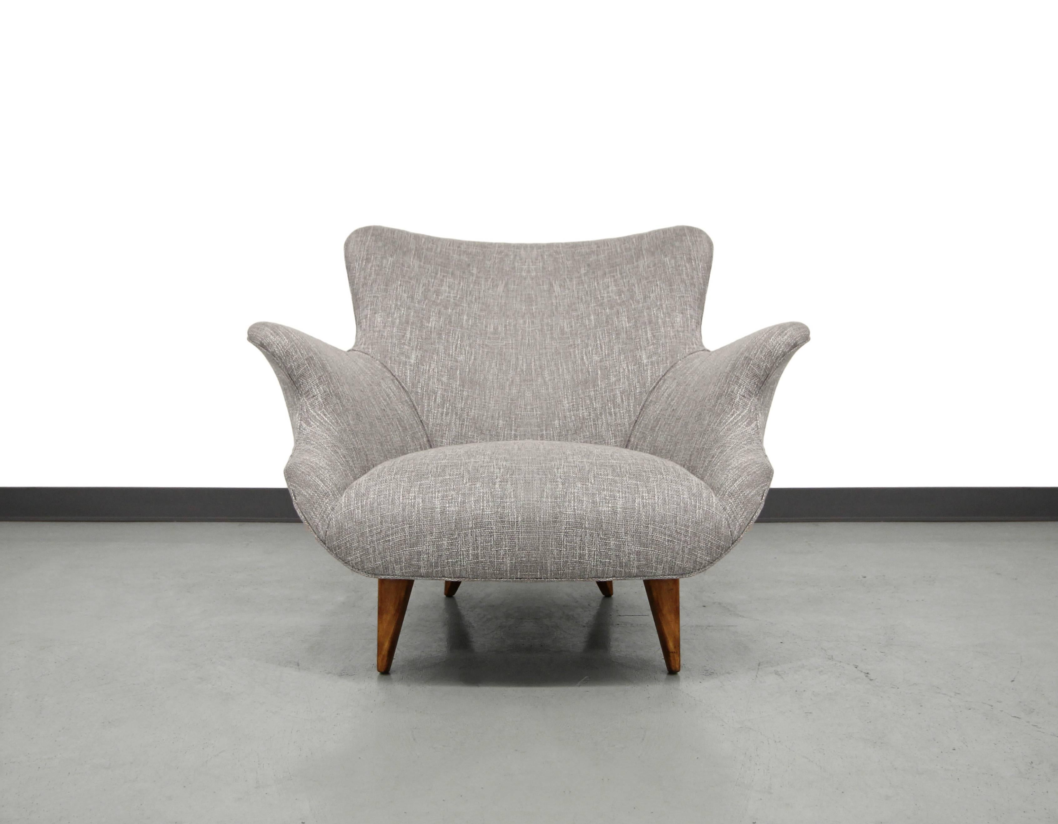 oversized mid century modern chair