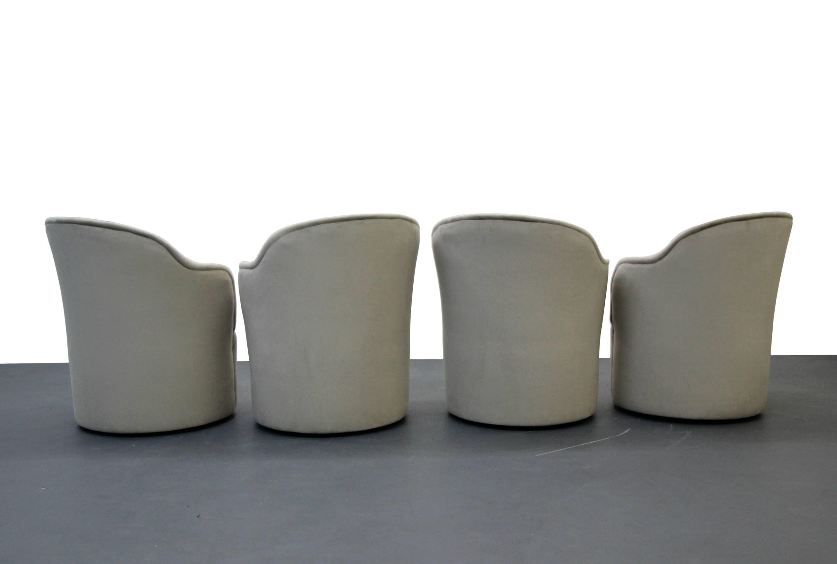 Set of Four Mid-Century Tulip Side Chairs by John Saladino for Dunbar In Excellent Condition In Las Vegas, NV