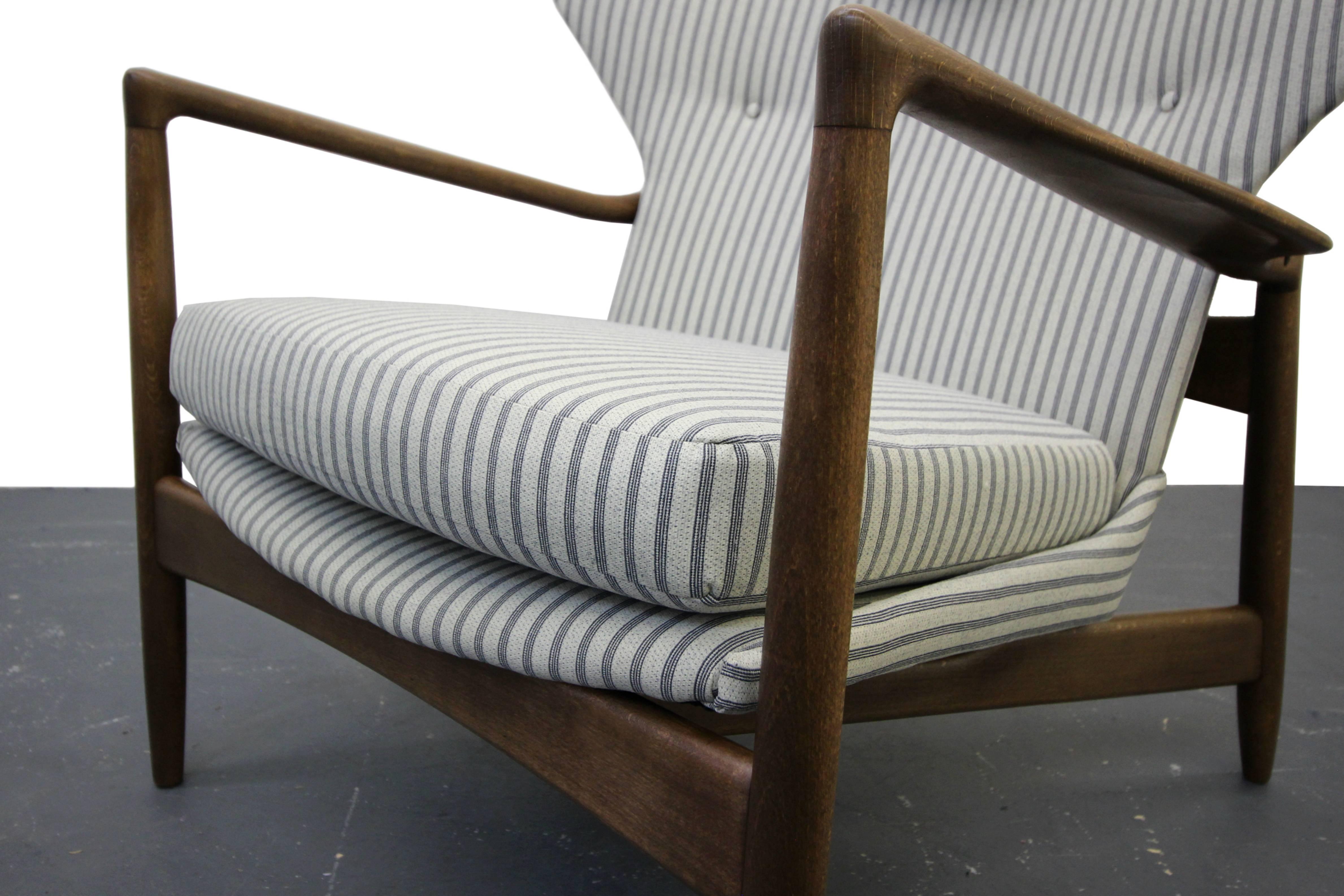 20th Century Mid-Century Danish Wingback Lounge Chair by Ib Kofod-Larsen