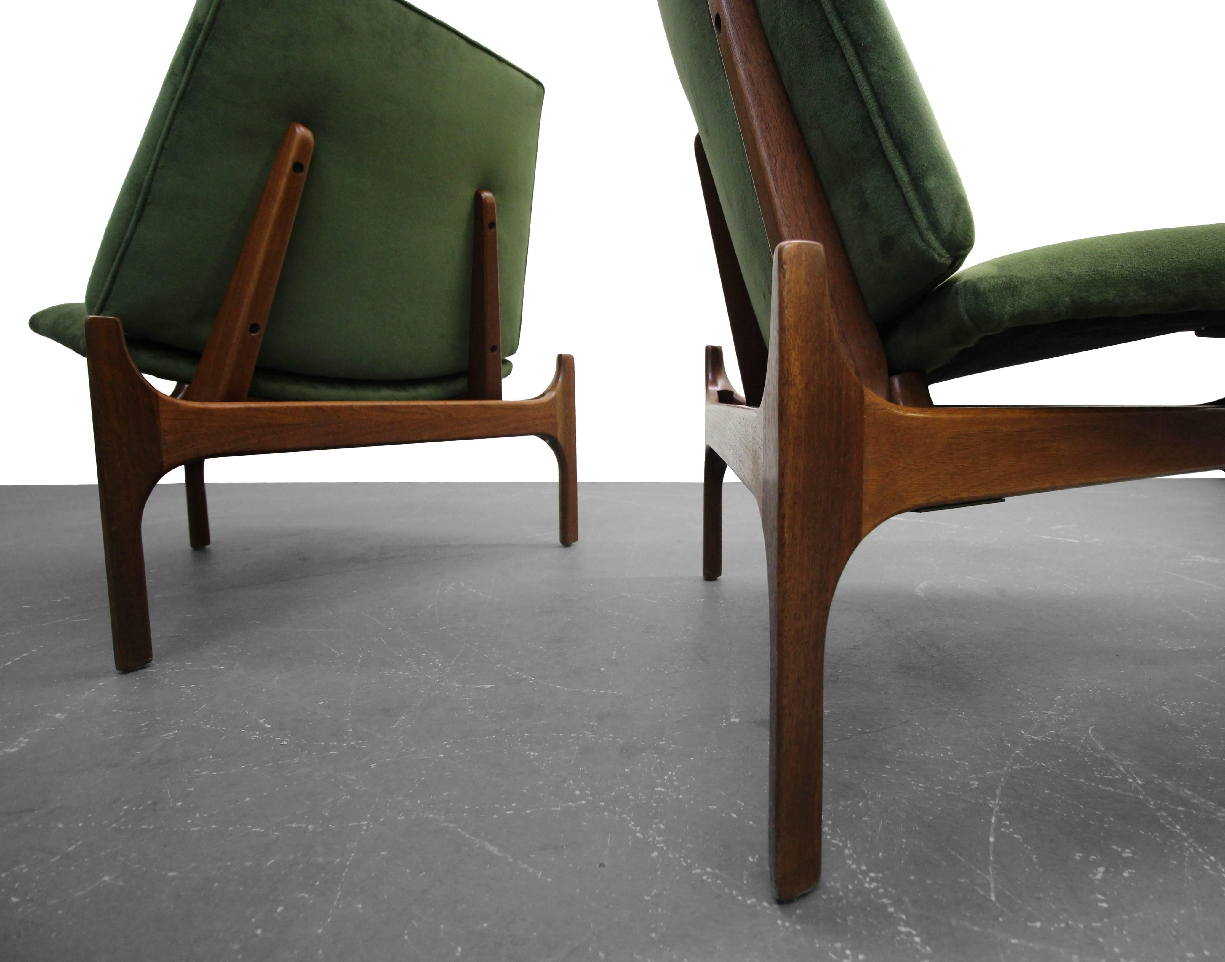 20th Century Pair of Midcentury Sculptural Lounge Chairs by John Caldwell for Brown Saltman
