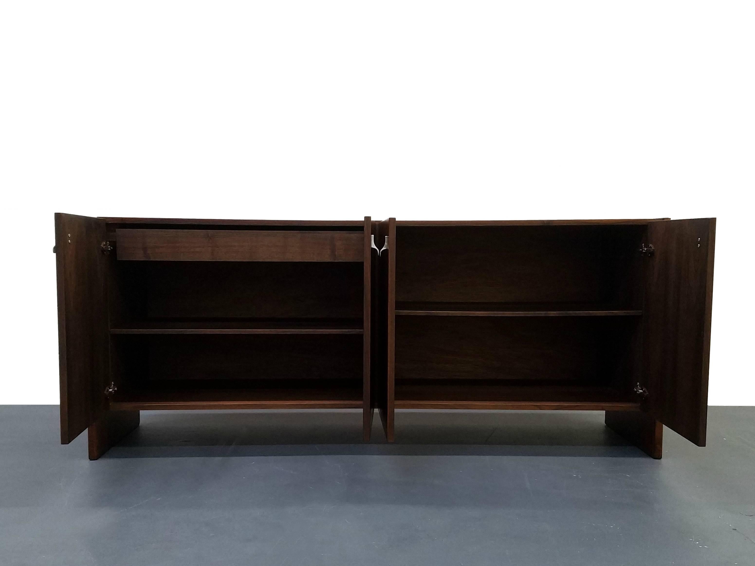 20th Century Midcentury Danish Walnut Credenza Sideboard Buffet