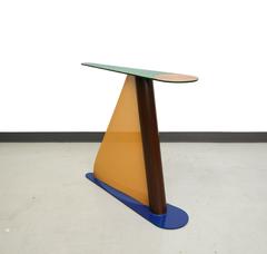 One-of-a-Kind 1990s Steel and Copper Artisan Console Table